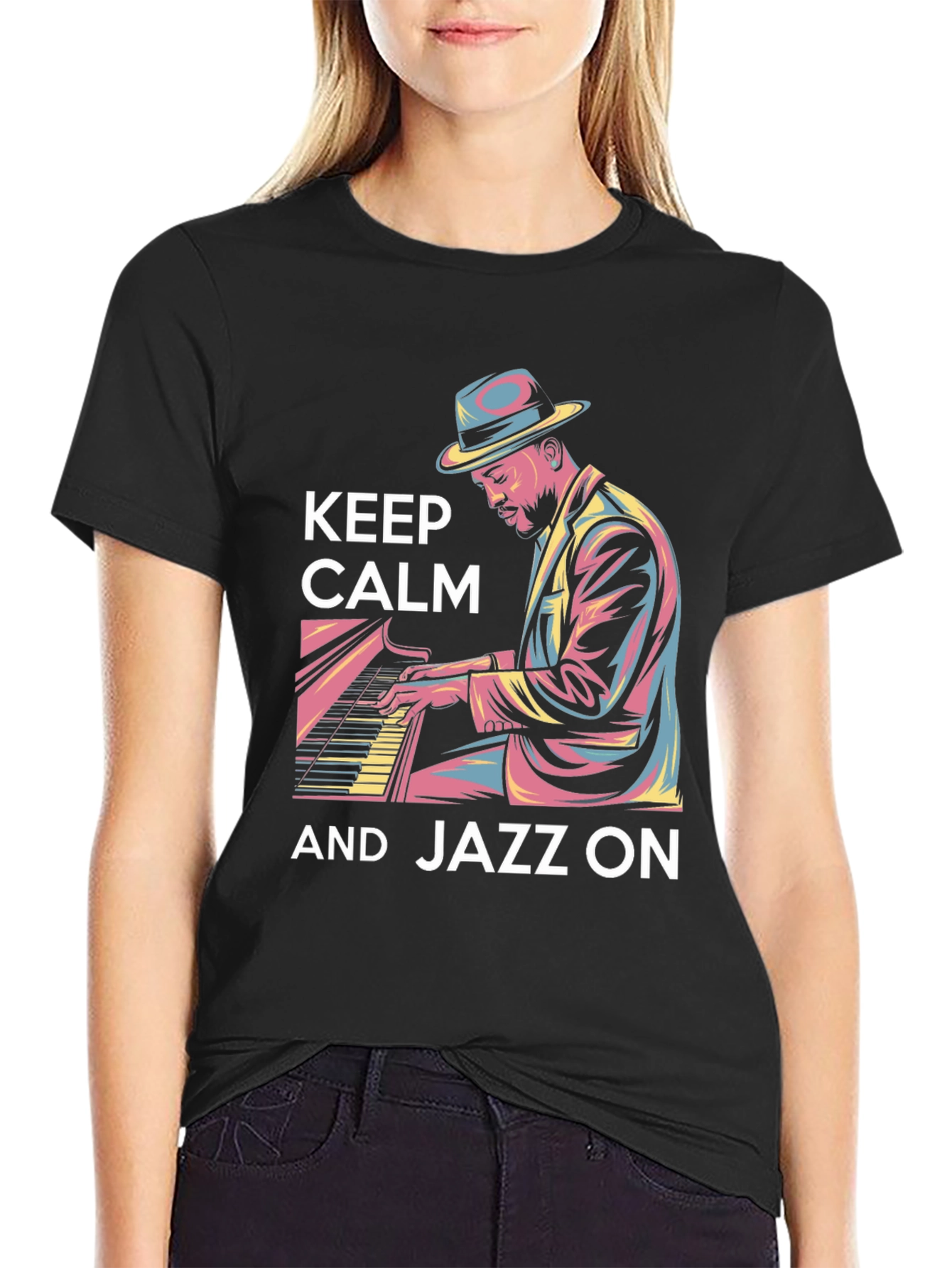 Keep Calm and Jazz On Graphic Tee