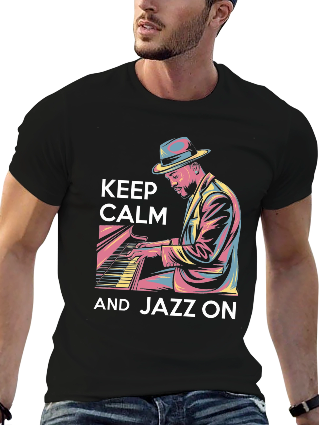 Keep Calm and Jazz On Graphic Tee