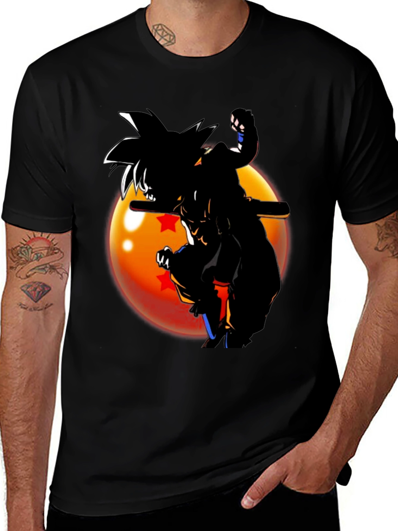 Dragon Ball Z Goku Silhouette Graphic T-Shirt