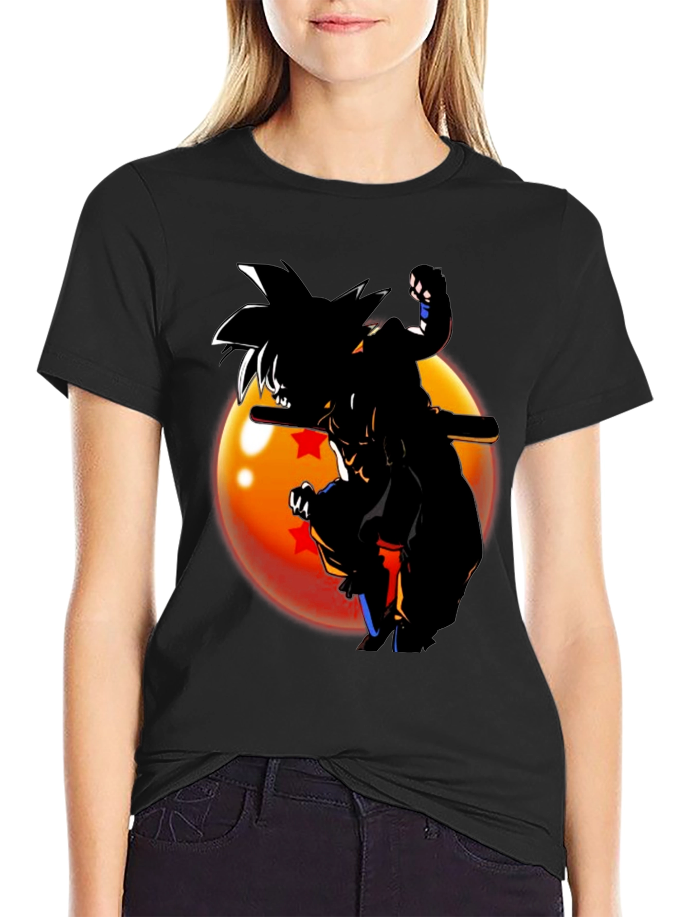 Dragon Ball Z Goku Silhouette Graphic T-Shirt