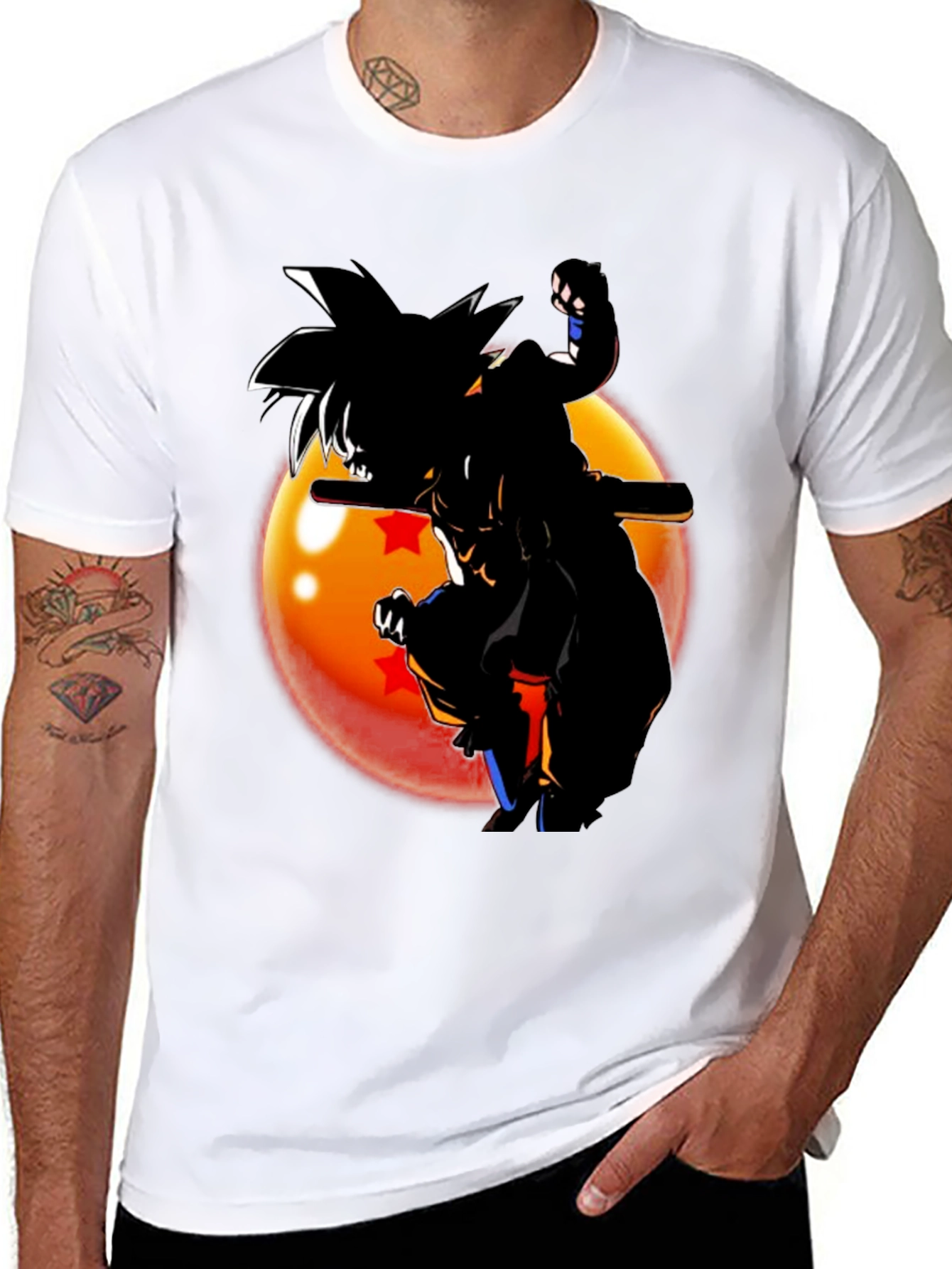 Dragon Ball Z Goku Silhouette Graphic T-Shirt