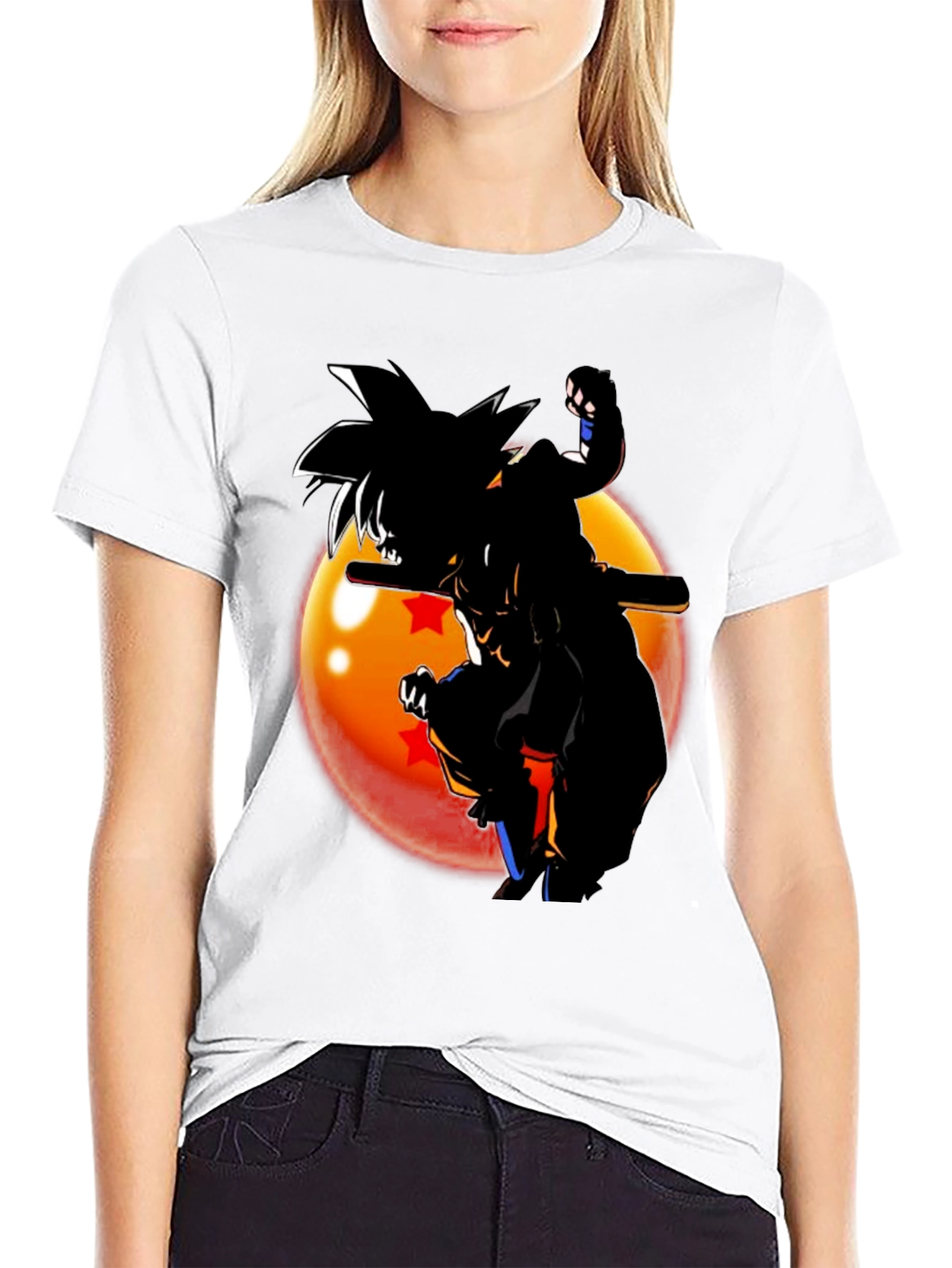 Dragon Ball Z Goku Silhouette Graphic T-Shirt