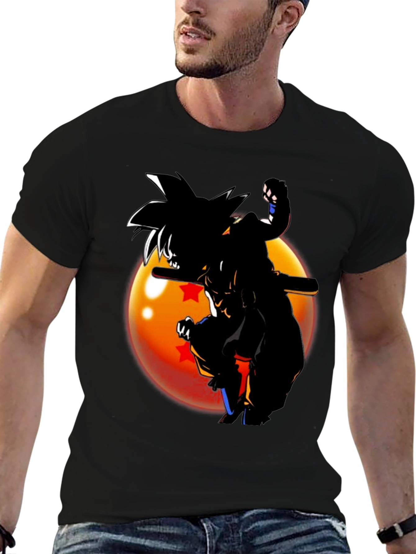 Dragon Ball Z Goku Silhouette Graphic T-Shirt
