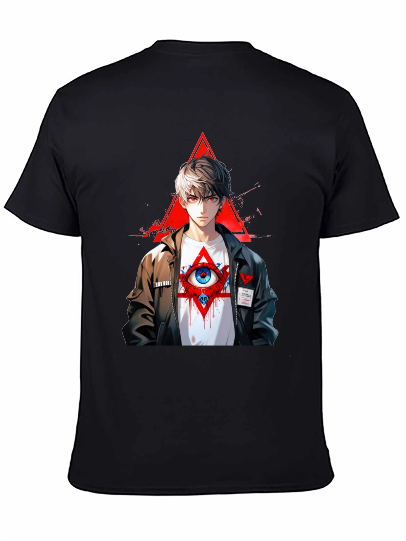 Anime Eye T-Shirt - Black Graphic Tee