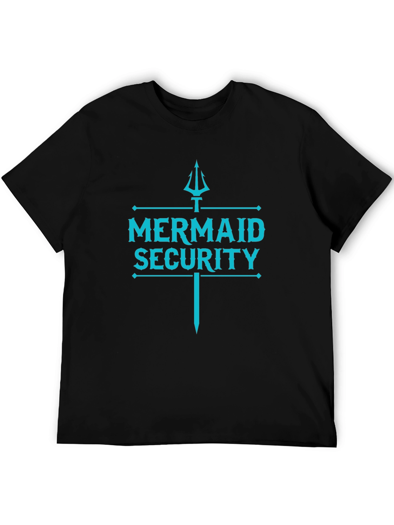 Mermaid Security Graphic Print Tee - Black