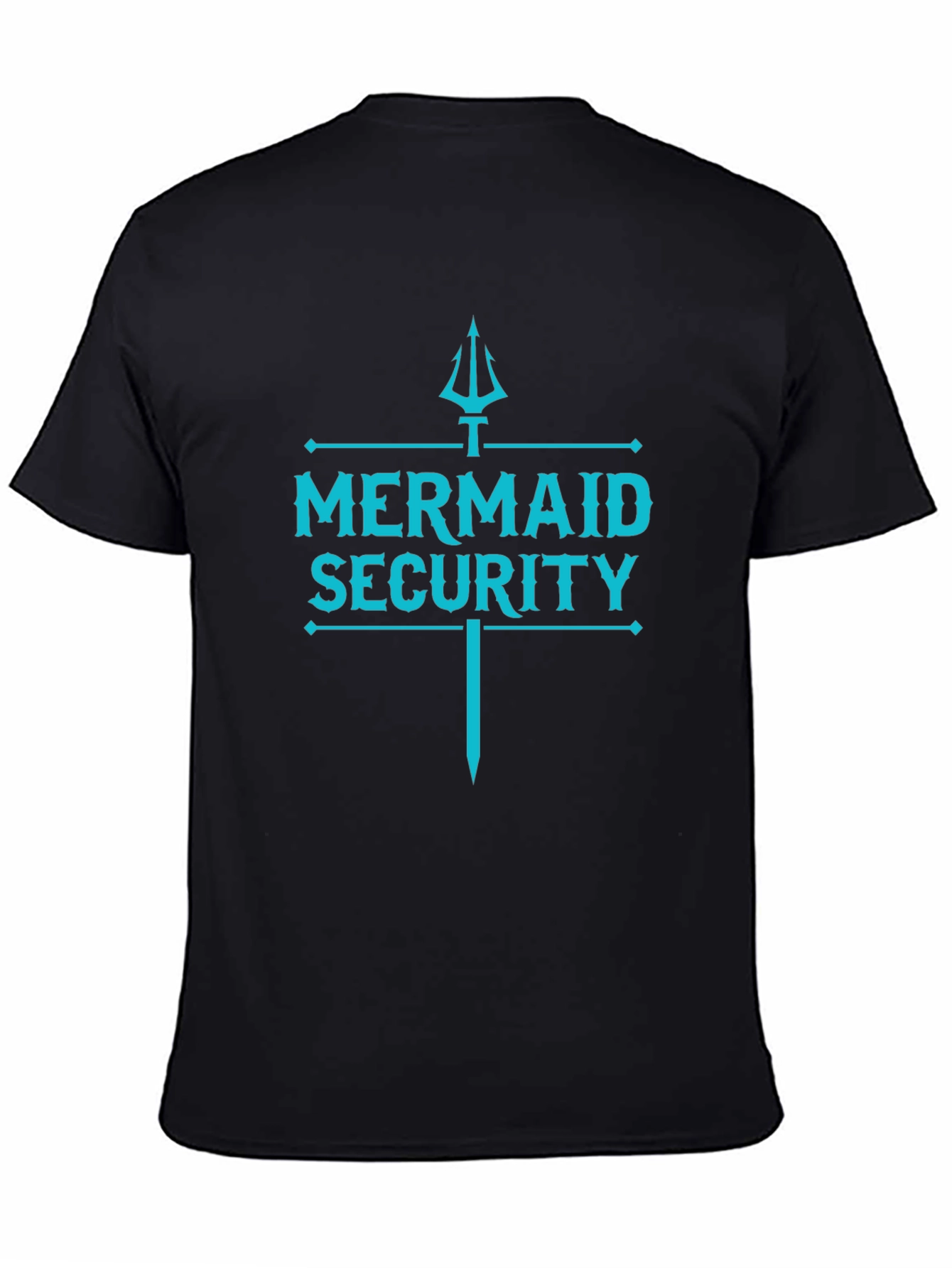 Mermaid Security Graphic Print Tee - Black
