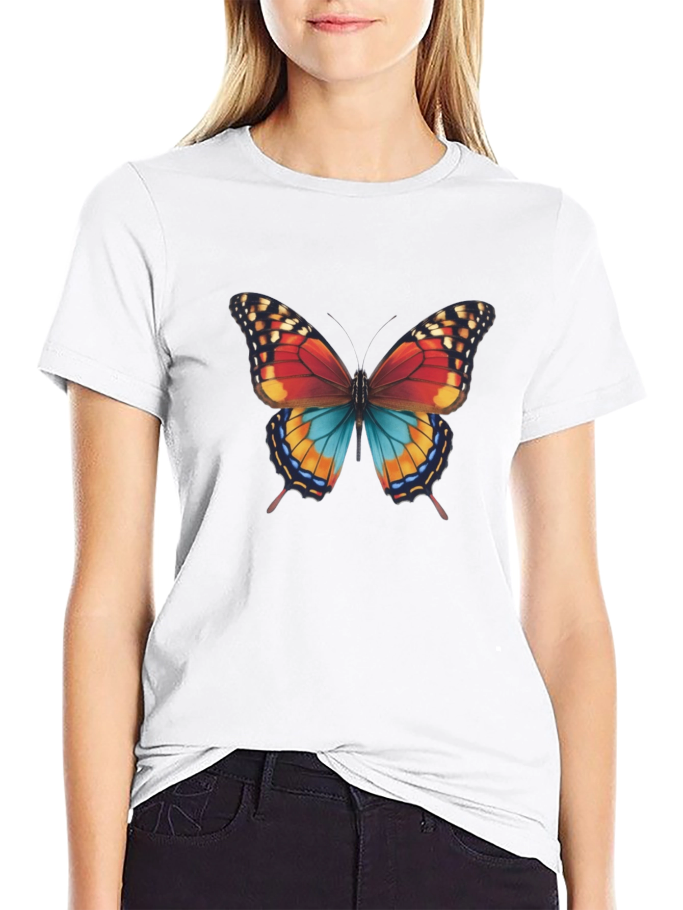 Butterfly Graphic Print Mens T-Shirt