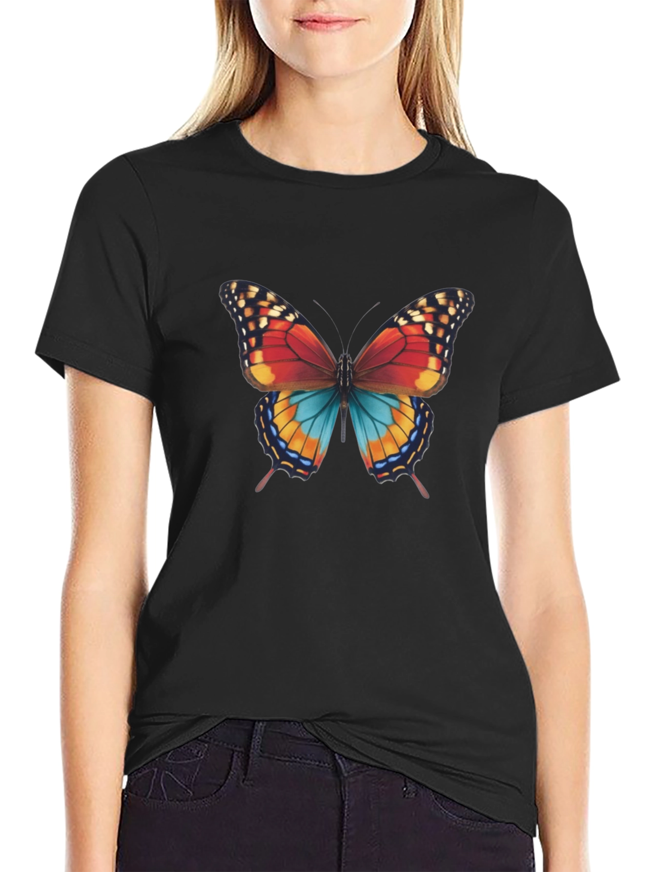 Butterfly Graphic Print Mens T-Shirt