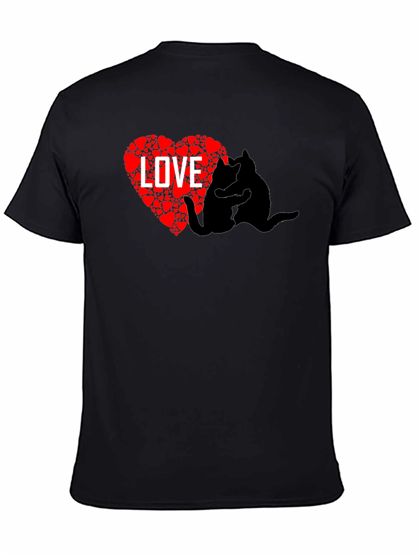 Love Cats Black T-Shirt