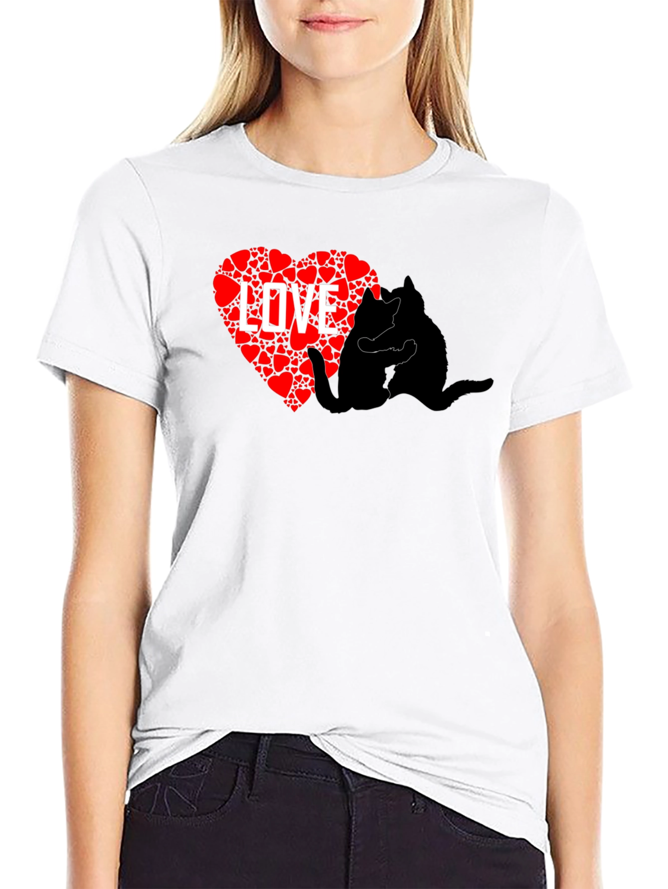 Love Cats Black T-Shirt
