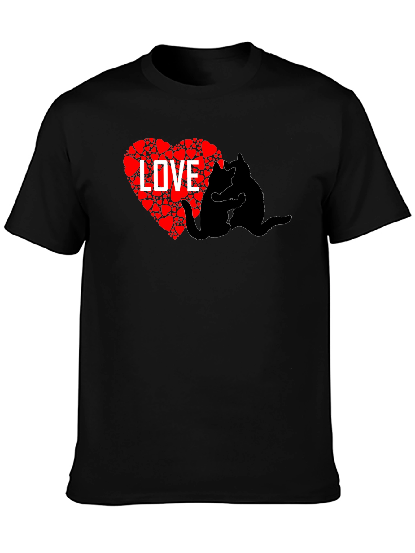 Love Cats Black T-Shirt
