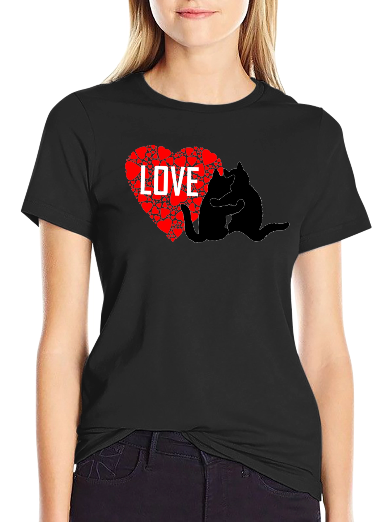 Love Cats Black T-Shirt