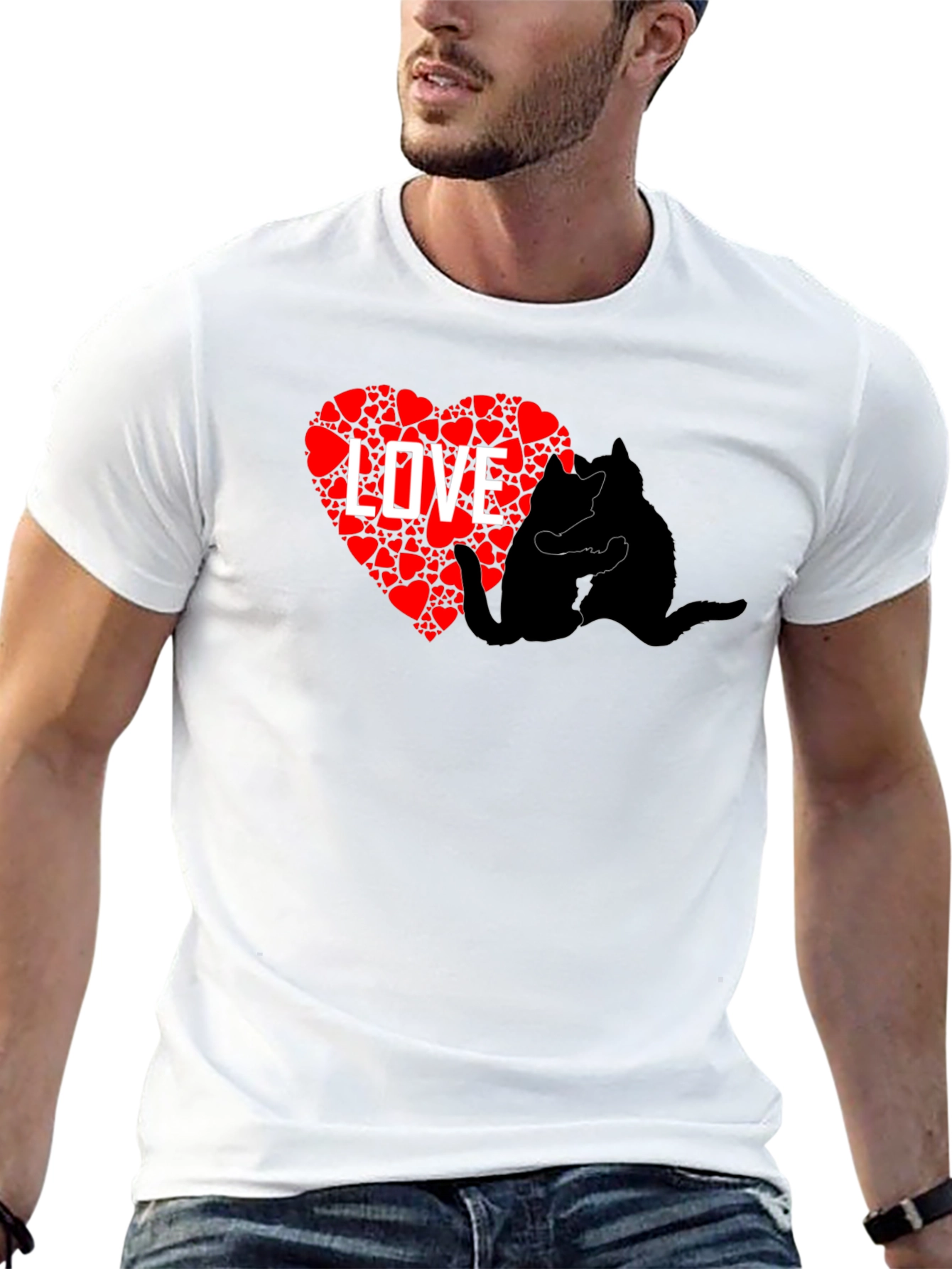 Love Cats Black T-Shirt