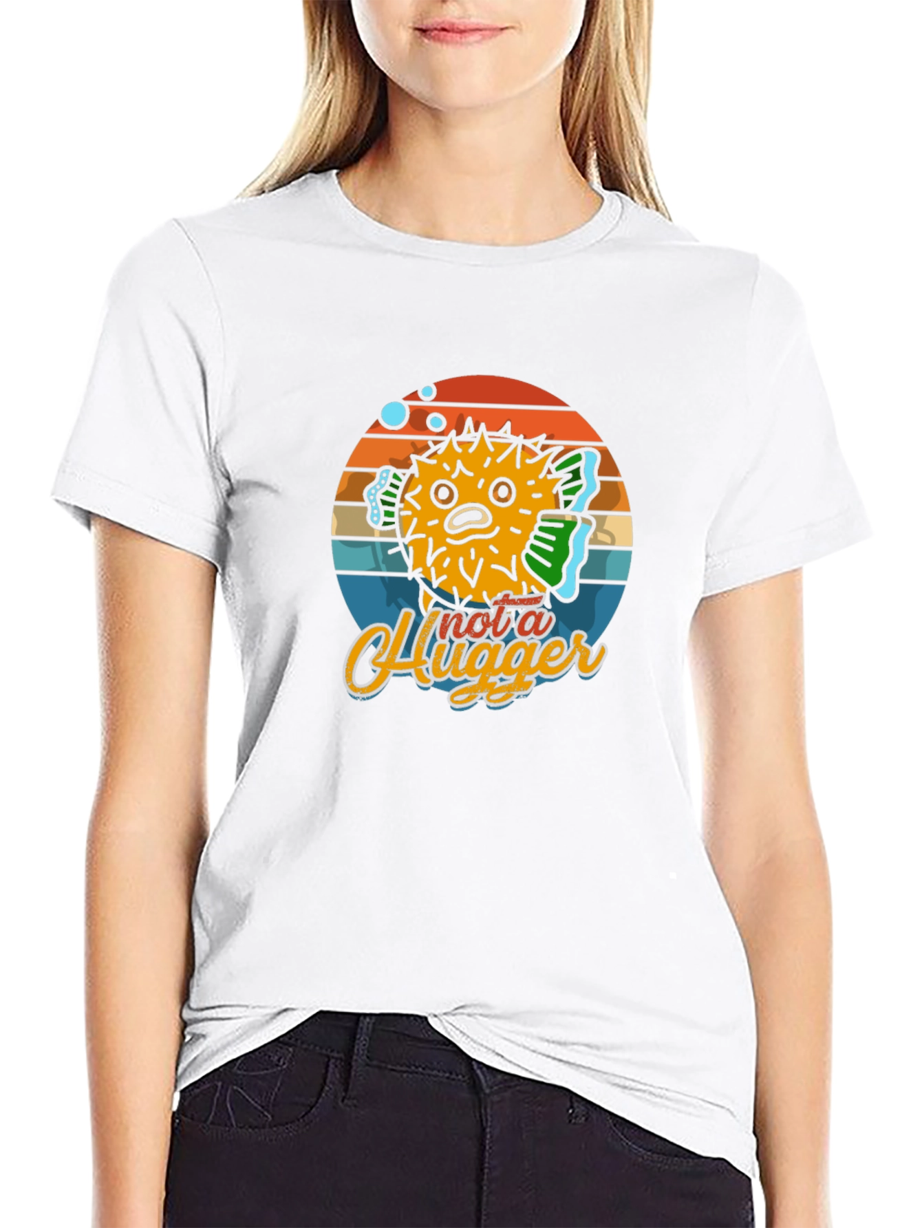 Not a Hugger Puffer Fish Graphic Tee