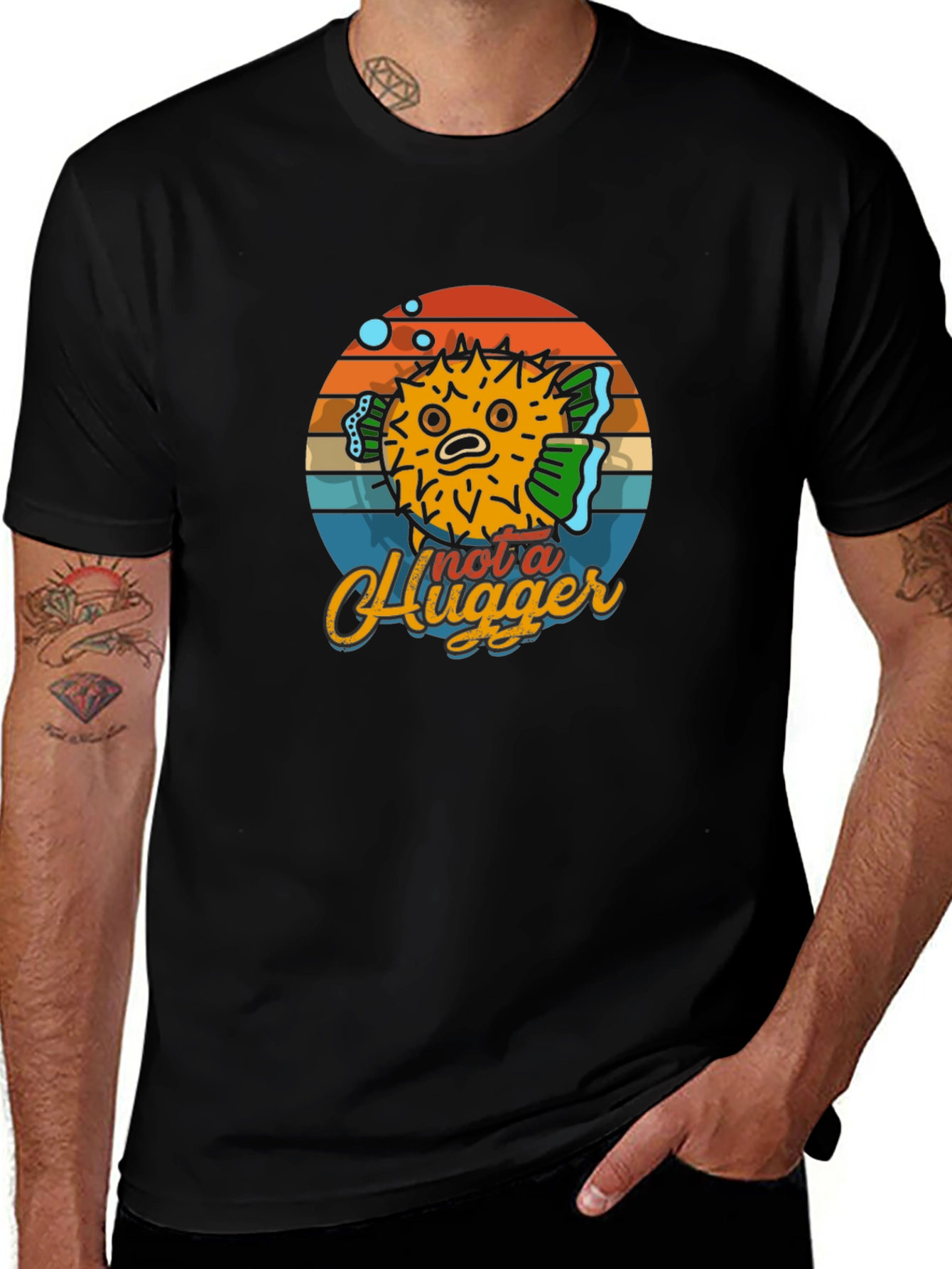 Not a Hugger Puffer Fish Graphic Tee