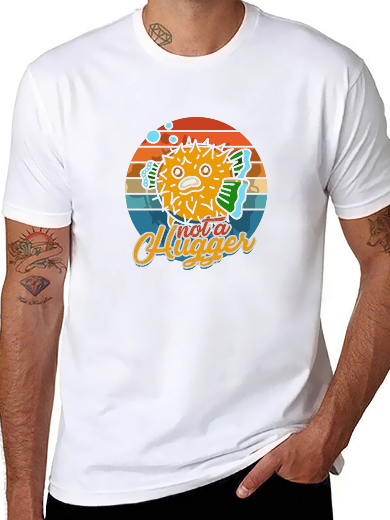 Not a Hugger Puffer Fish Graphic Tee