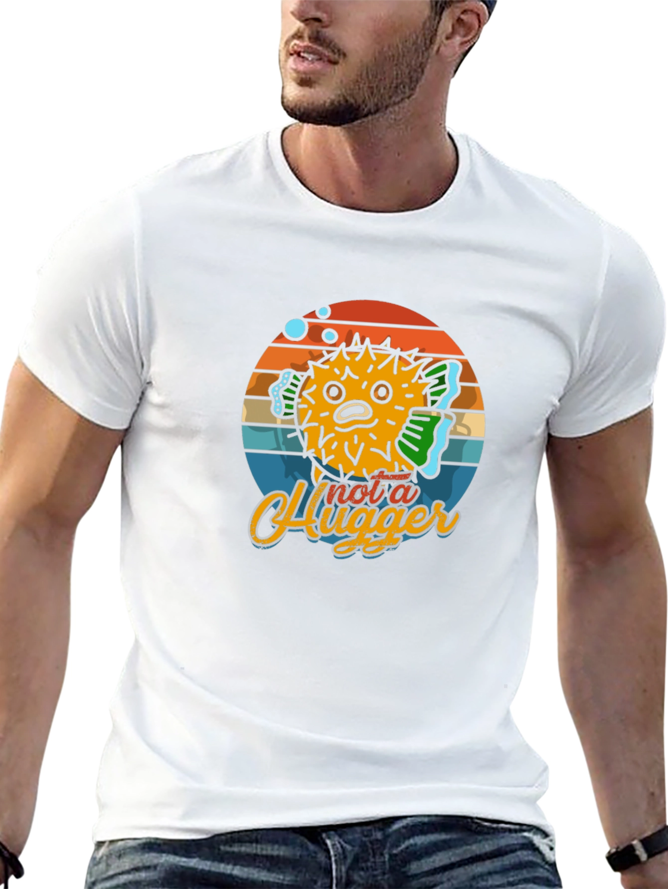 Not a Hugger Puffer Fish Graphic Tee