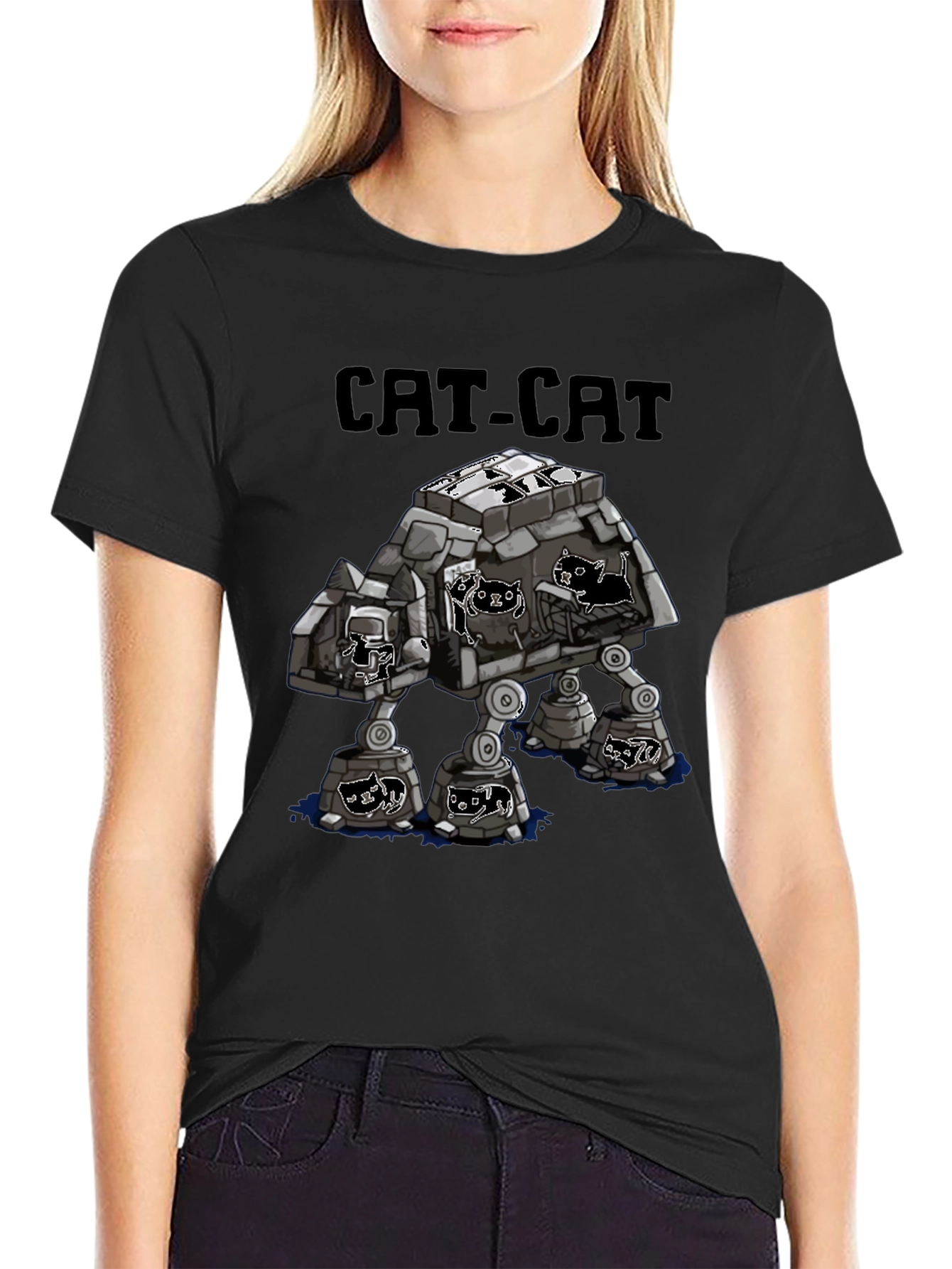 CAT-CAT T-Shirt | Star Wars AT-AT Cat Parody