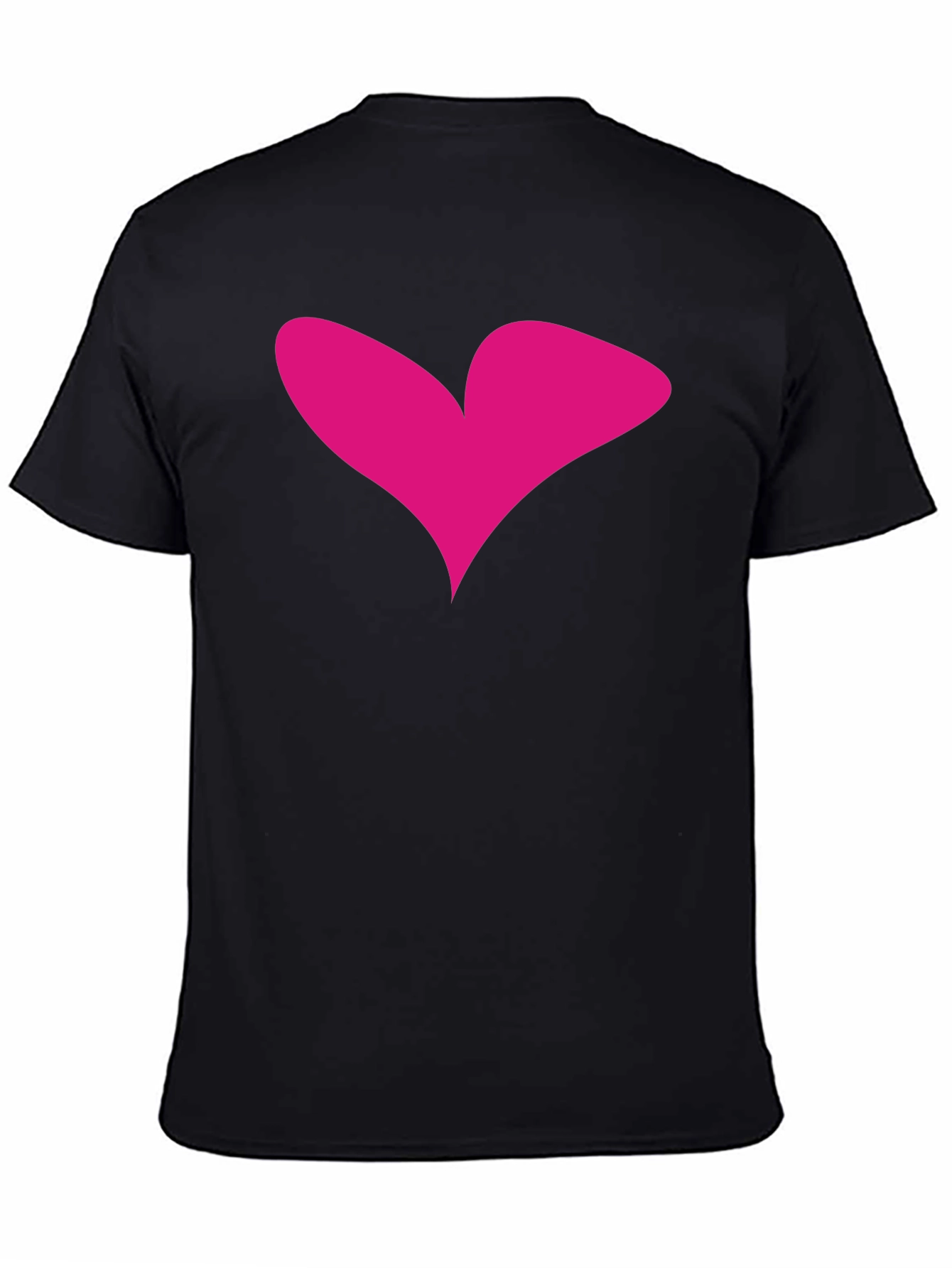 Heart Graphic Tee - Black Casual T-Shirt