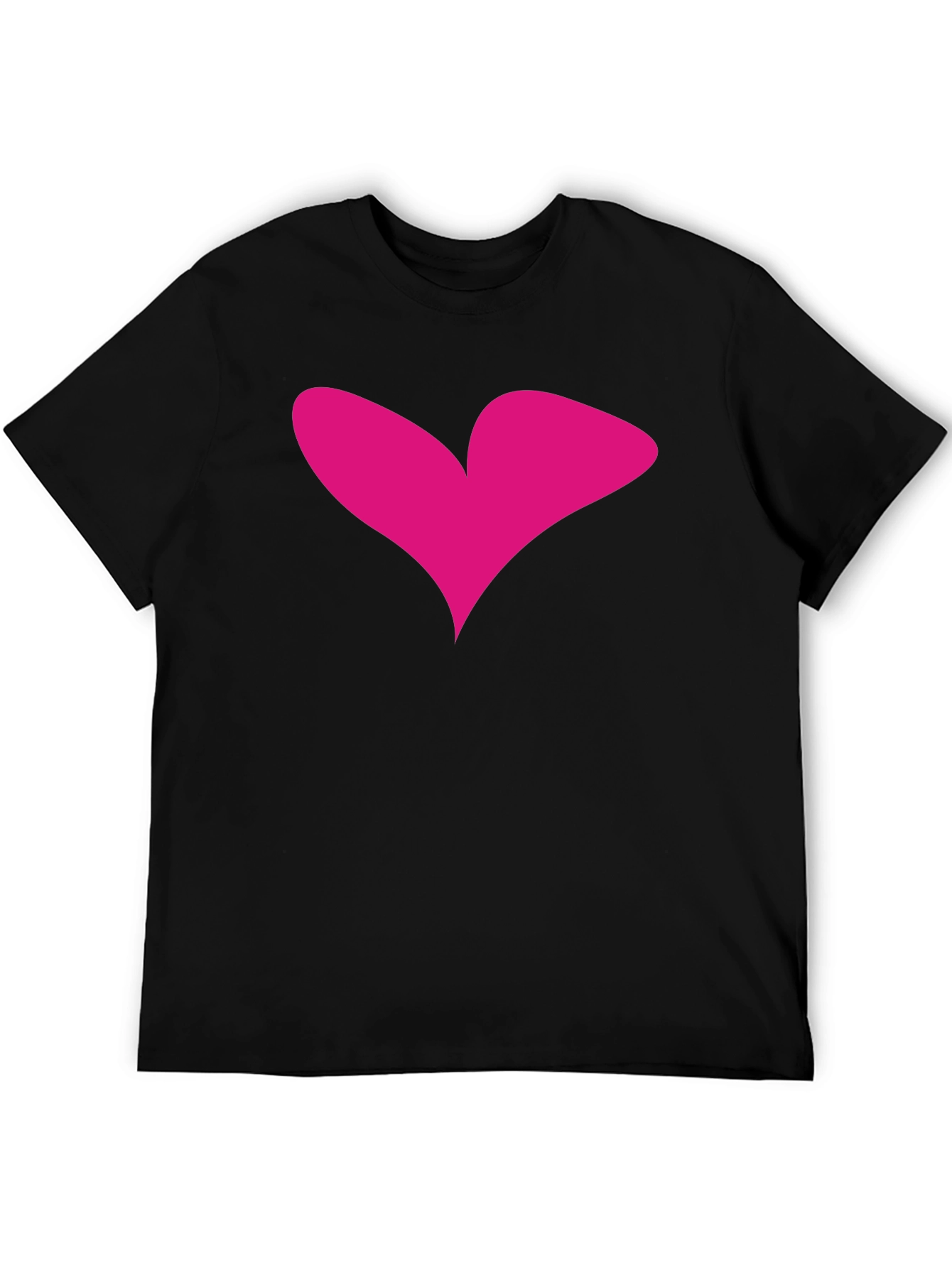 Heart Graphic Tee - Black Casual T-Shirt
