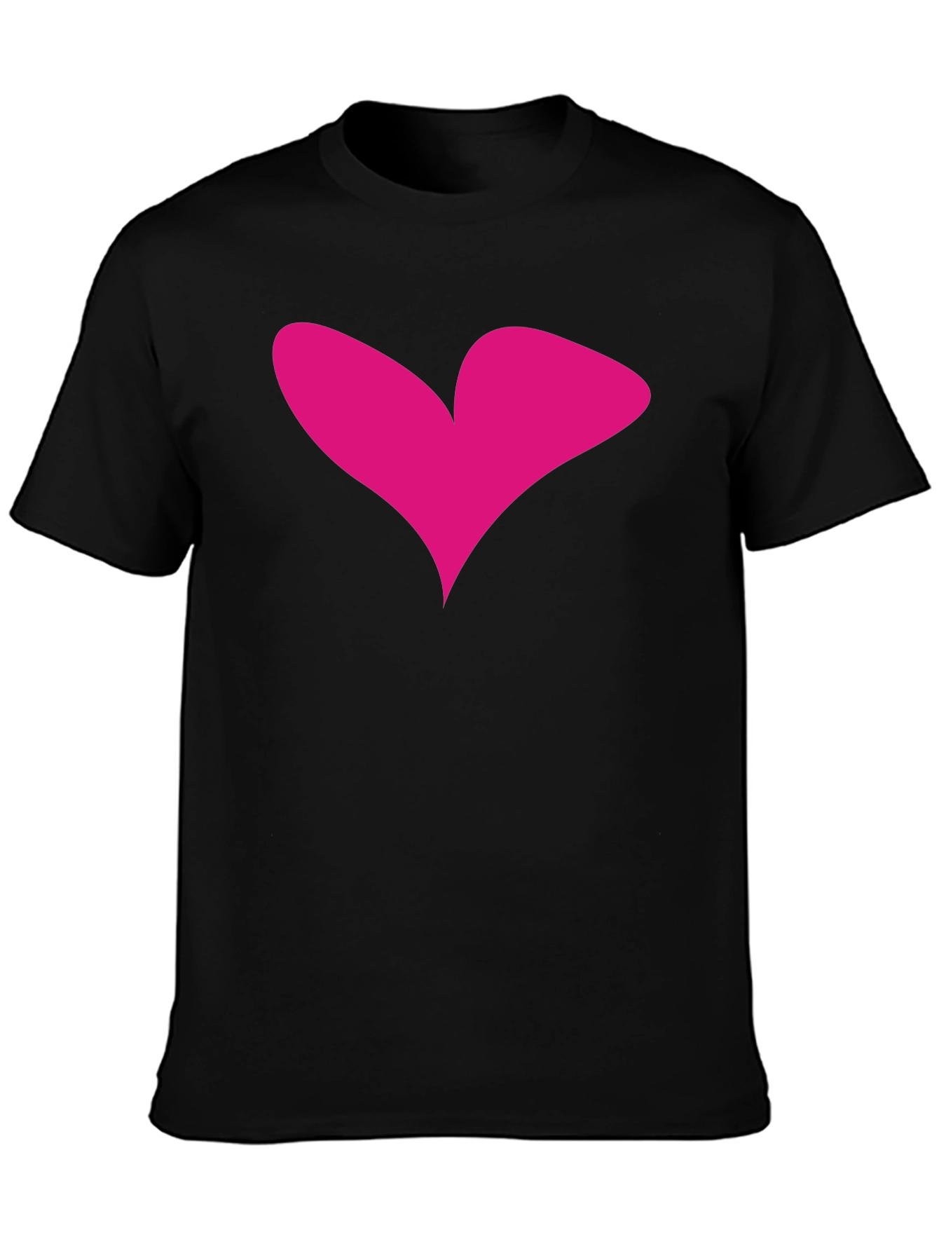 Heart Graphic Tee - Black Casual T-Shirt