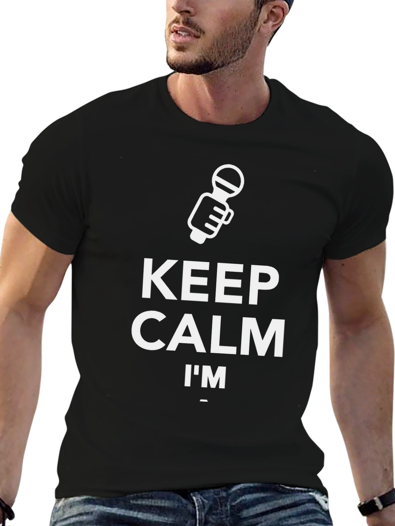 Keep Calm Im A Singer Black T-Shirt