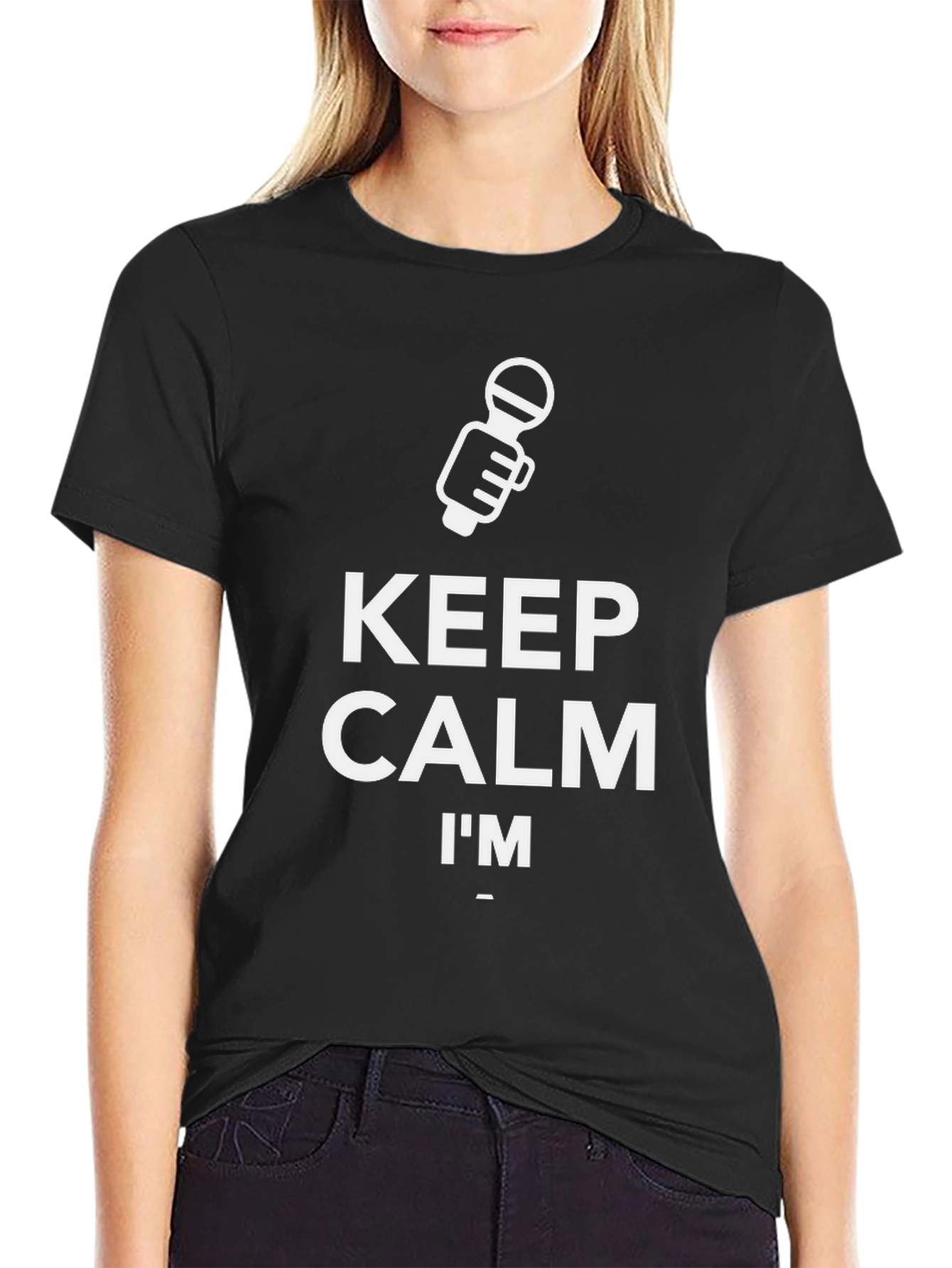 Keep Calm Im A Singer Black T-Shirt