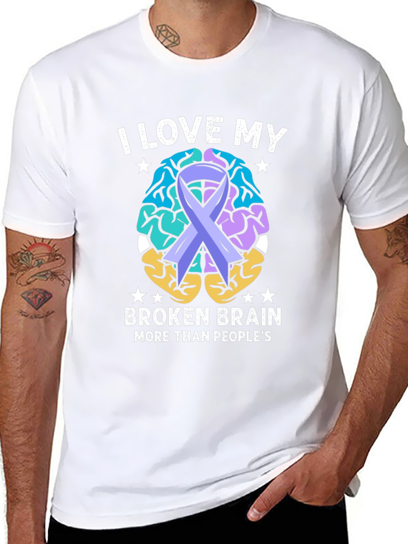 I Love My Broken Brain Awareness T-Shirt