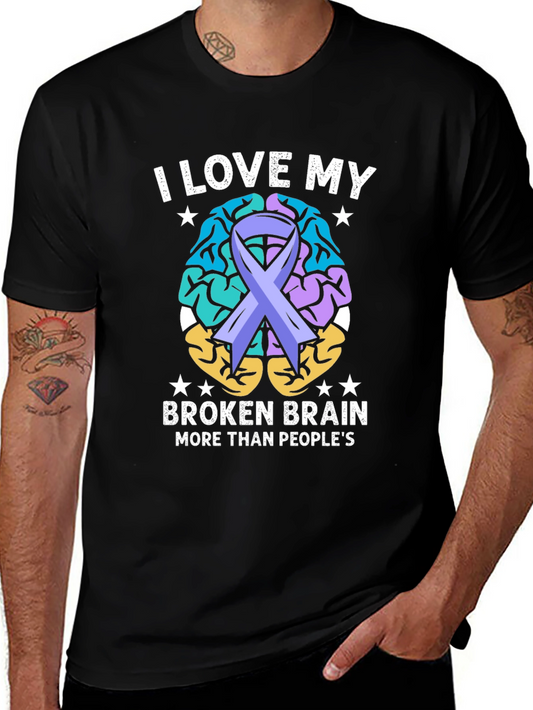 I Love My Broken Brain Awareness T-Shirt
