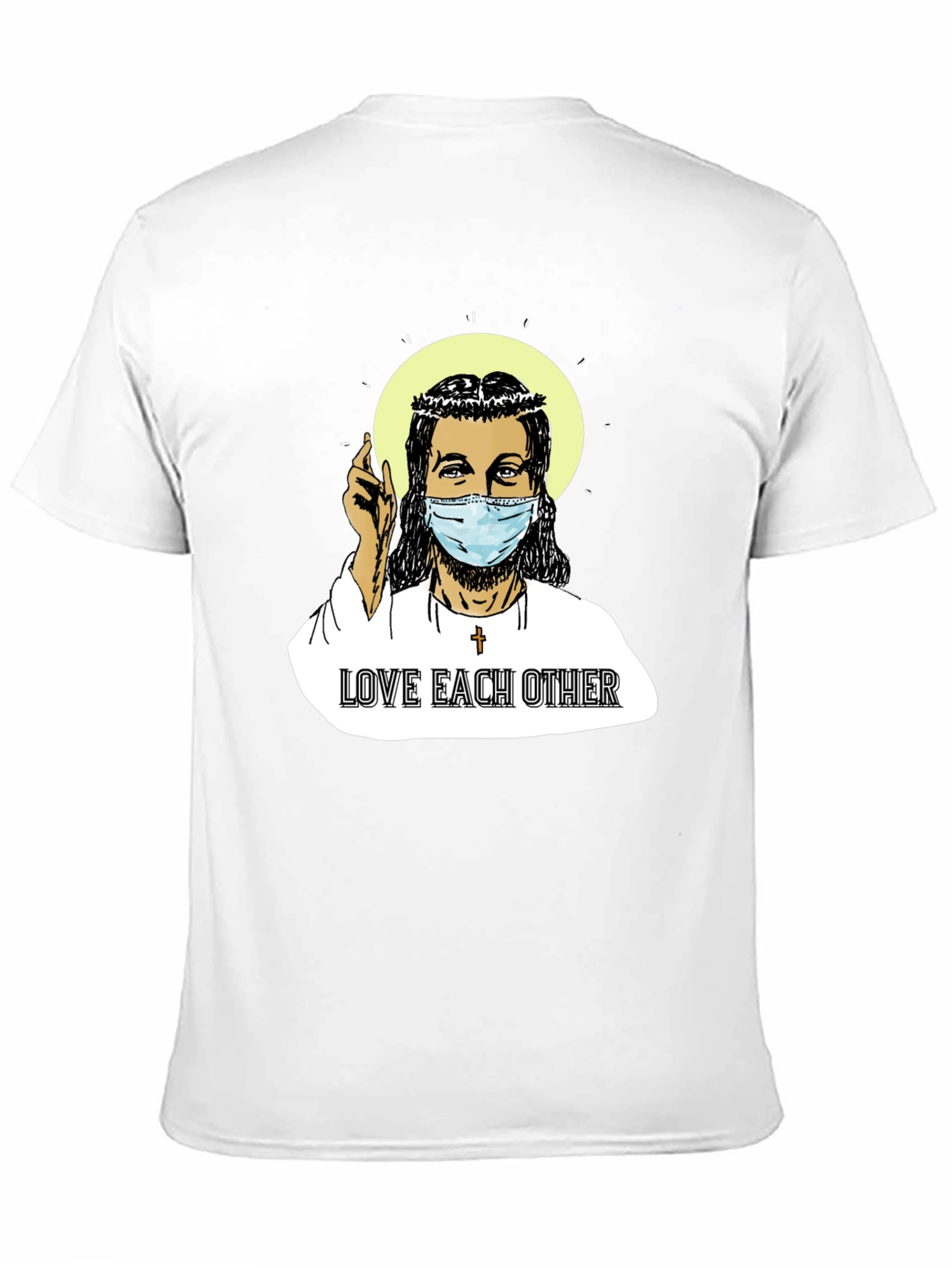Jesus Face Mask T-Shirt: Love Each Other