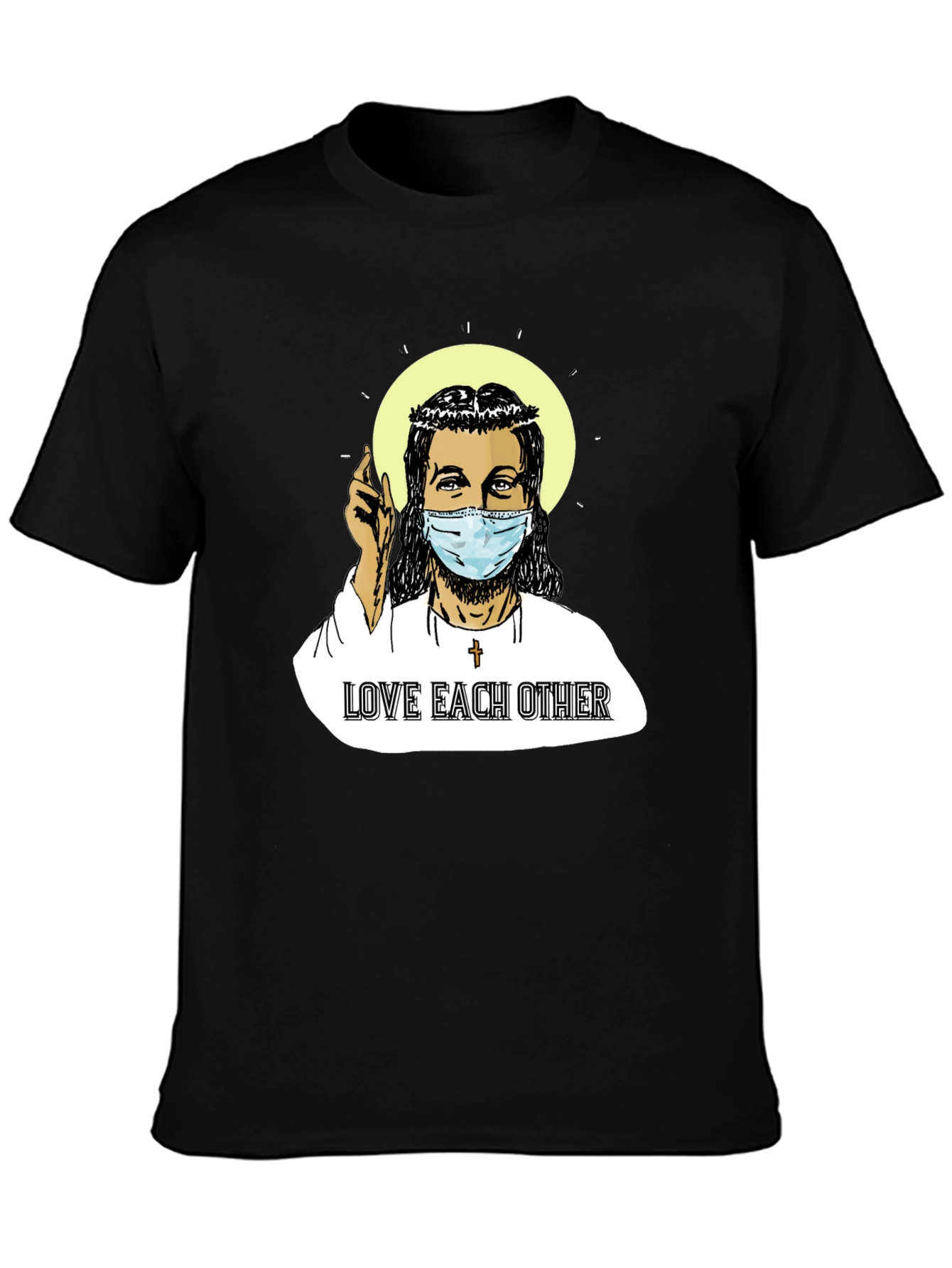 Jesus Face Mask T-Shirt: Love Each Other