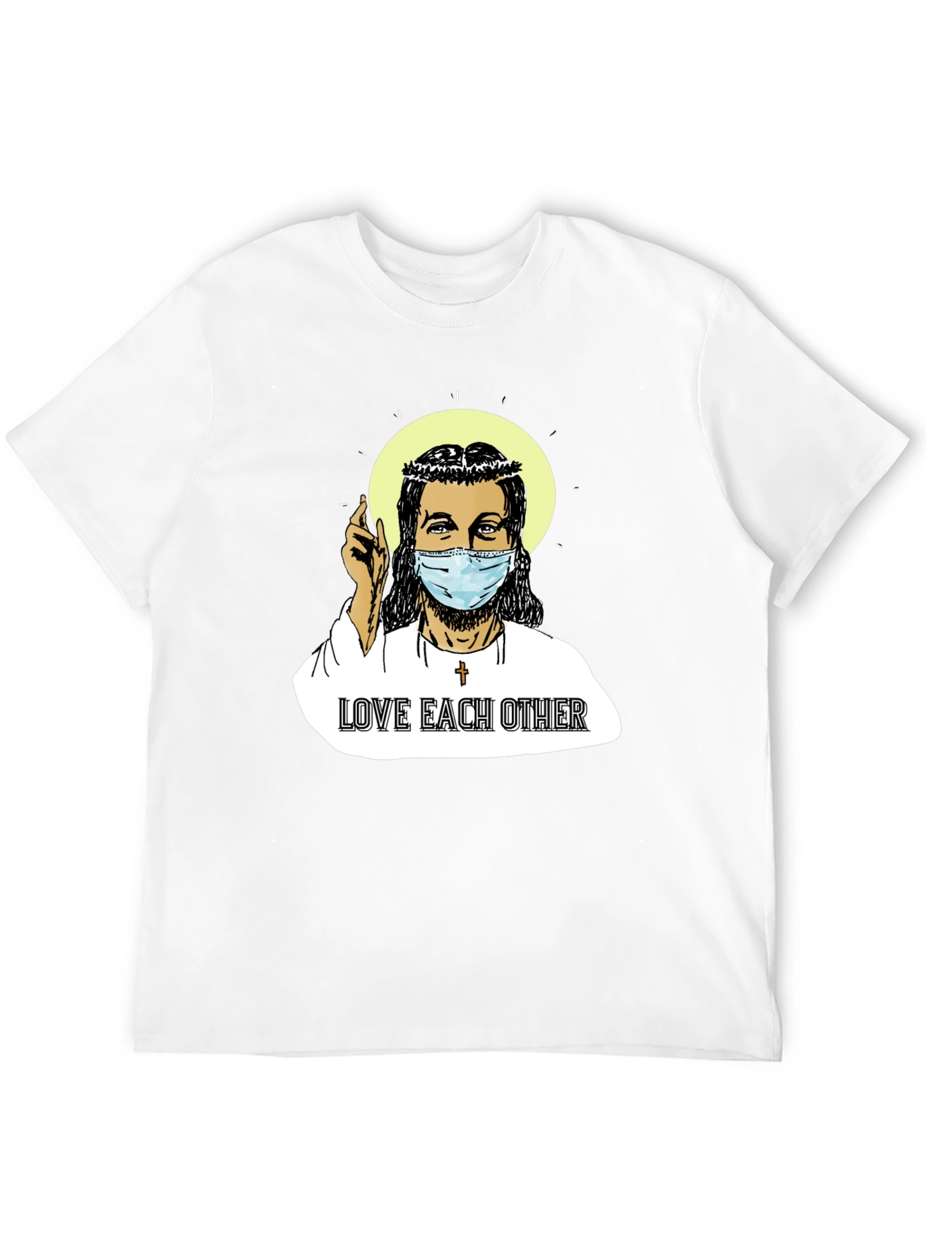 Jesus Face Mask T-Shirt: Love Each Other