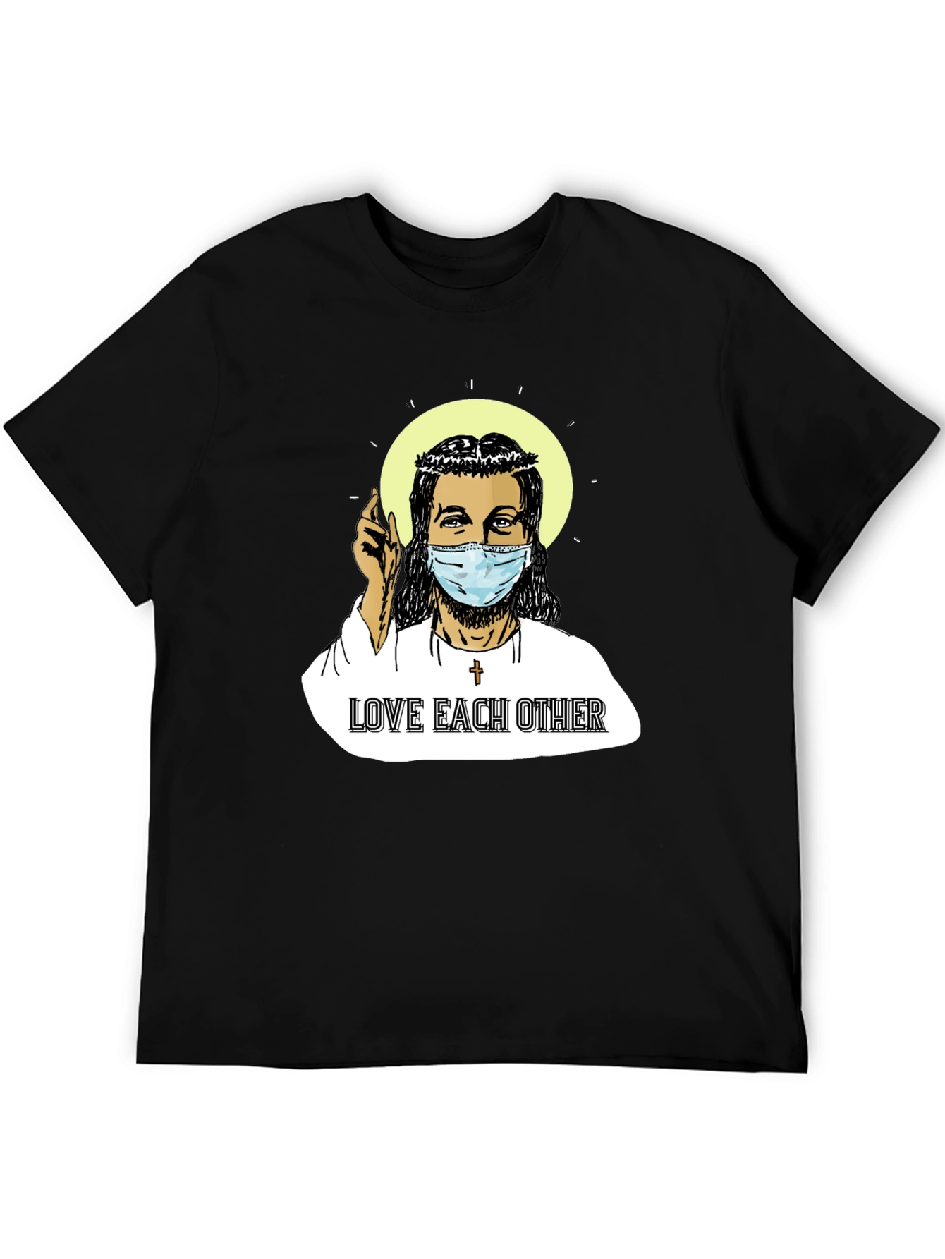 Jesus Face Mask T-Shirt: Love Each Other