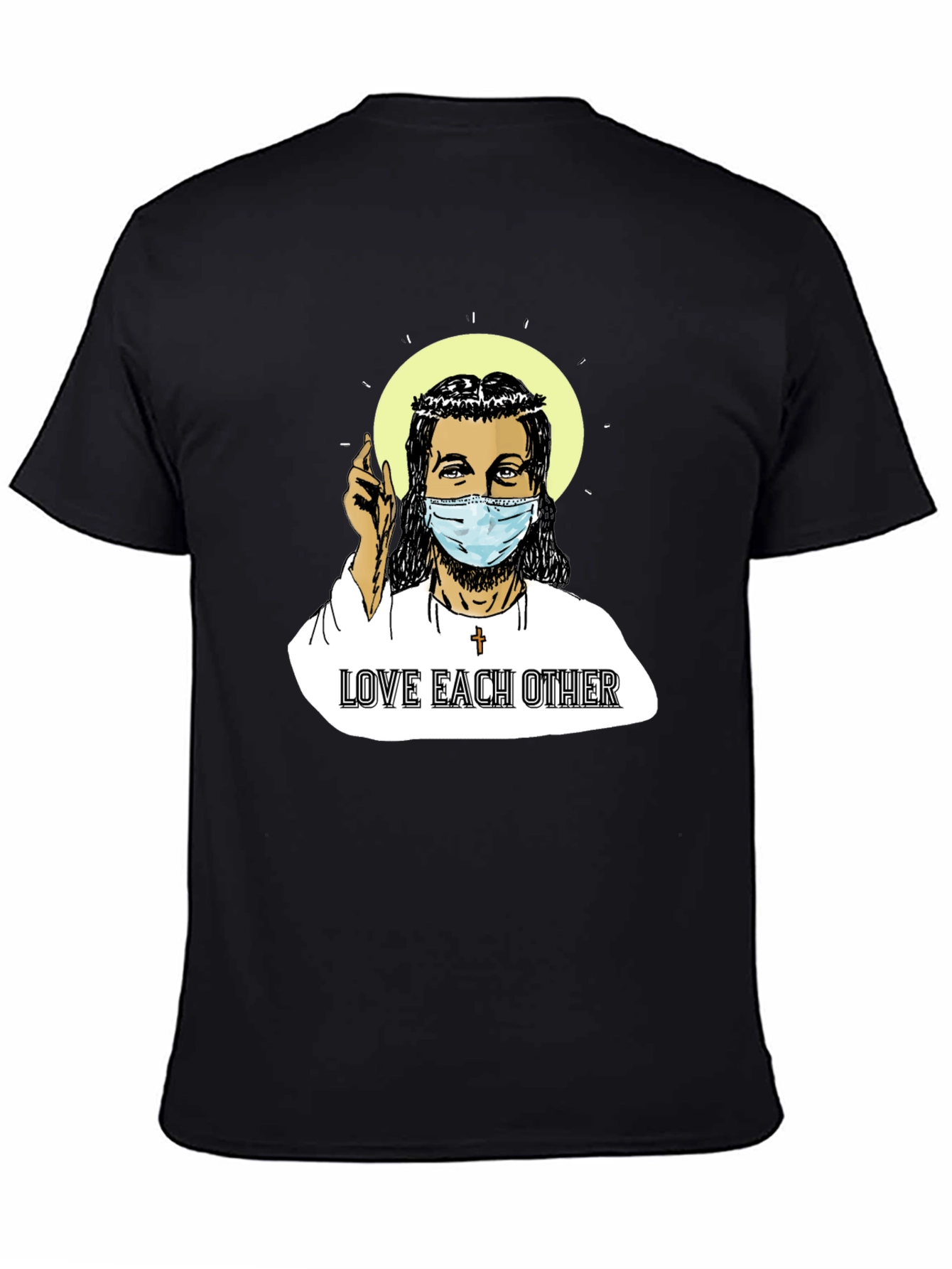 Jesus Face Mask T-Shirt: Love Each Other
