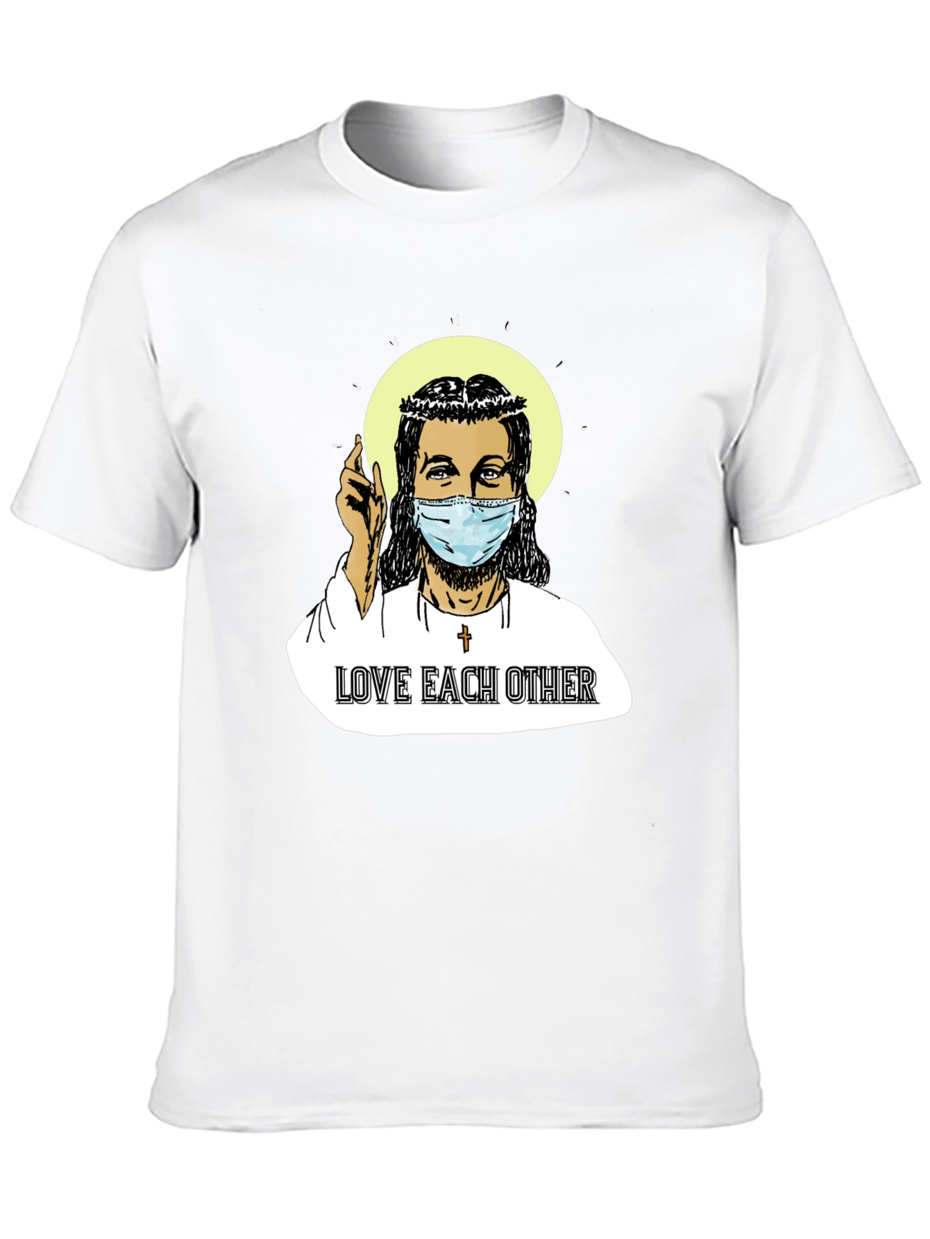 Jesus Face Mask T-Shirt: Love Each Other