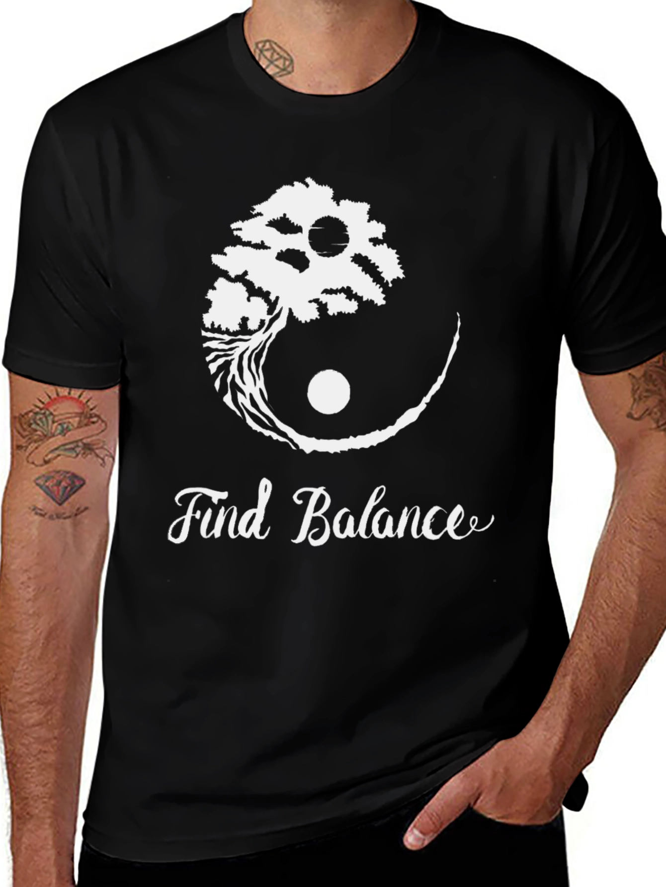 Yin Yang Tree T-Shirt - Find Balance - Unisex