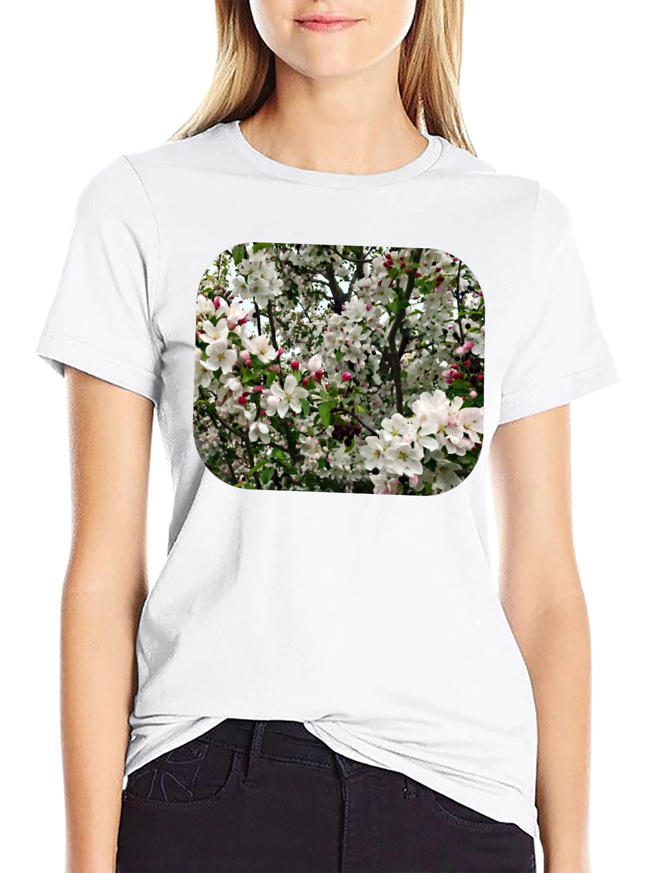 Floral Blossom T-Shirt - Black