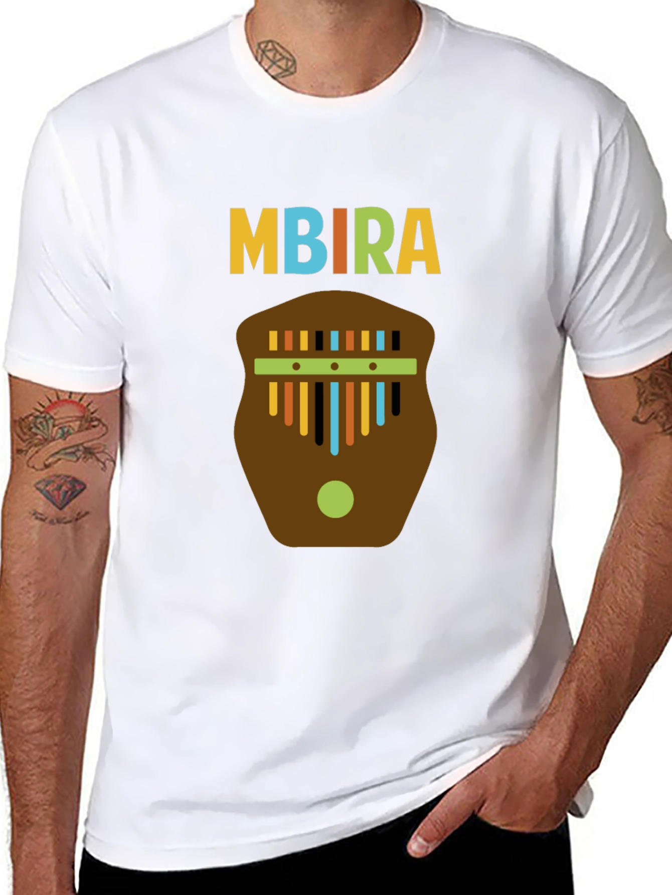 Mbira T-Shirt - Unique African Instrument Design