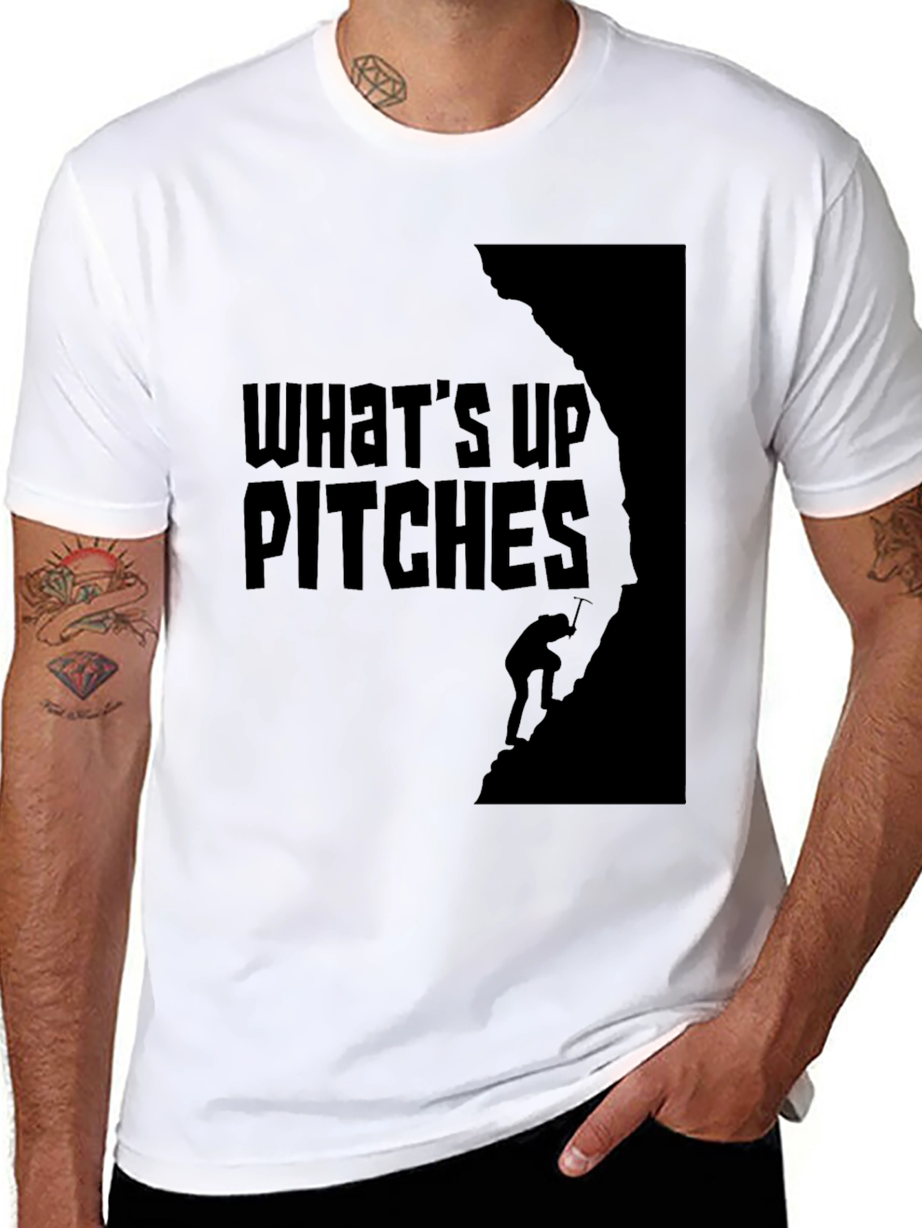 Whats Up Pitches Climbing T-Shirt