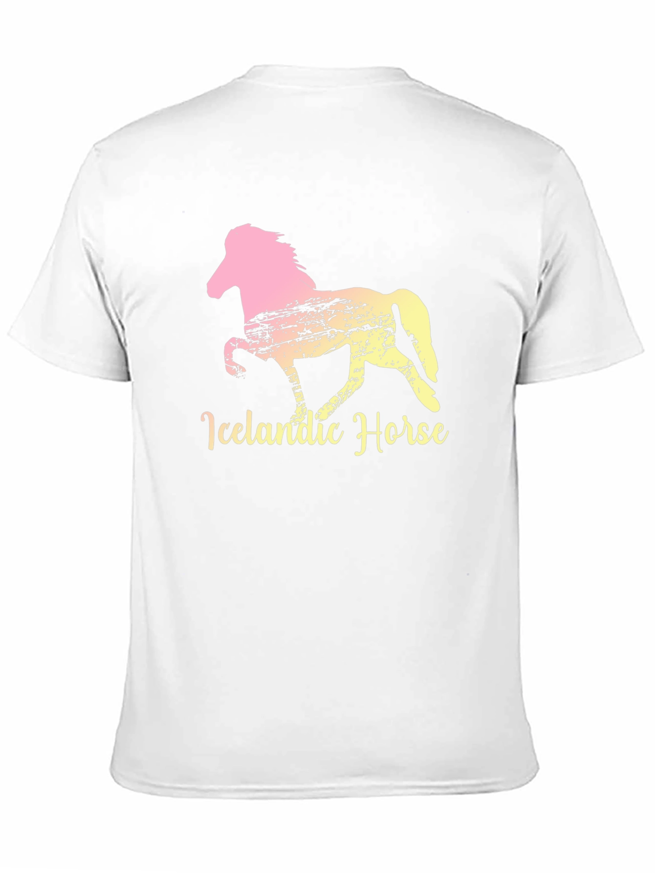 Icelandic Horse Graphic Tee - Black Cotton T-Shirt
