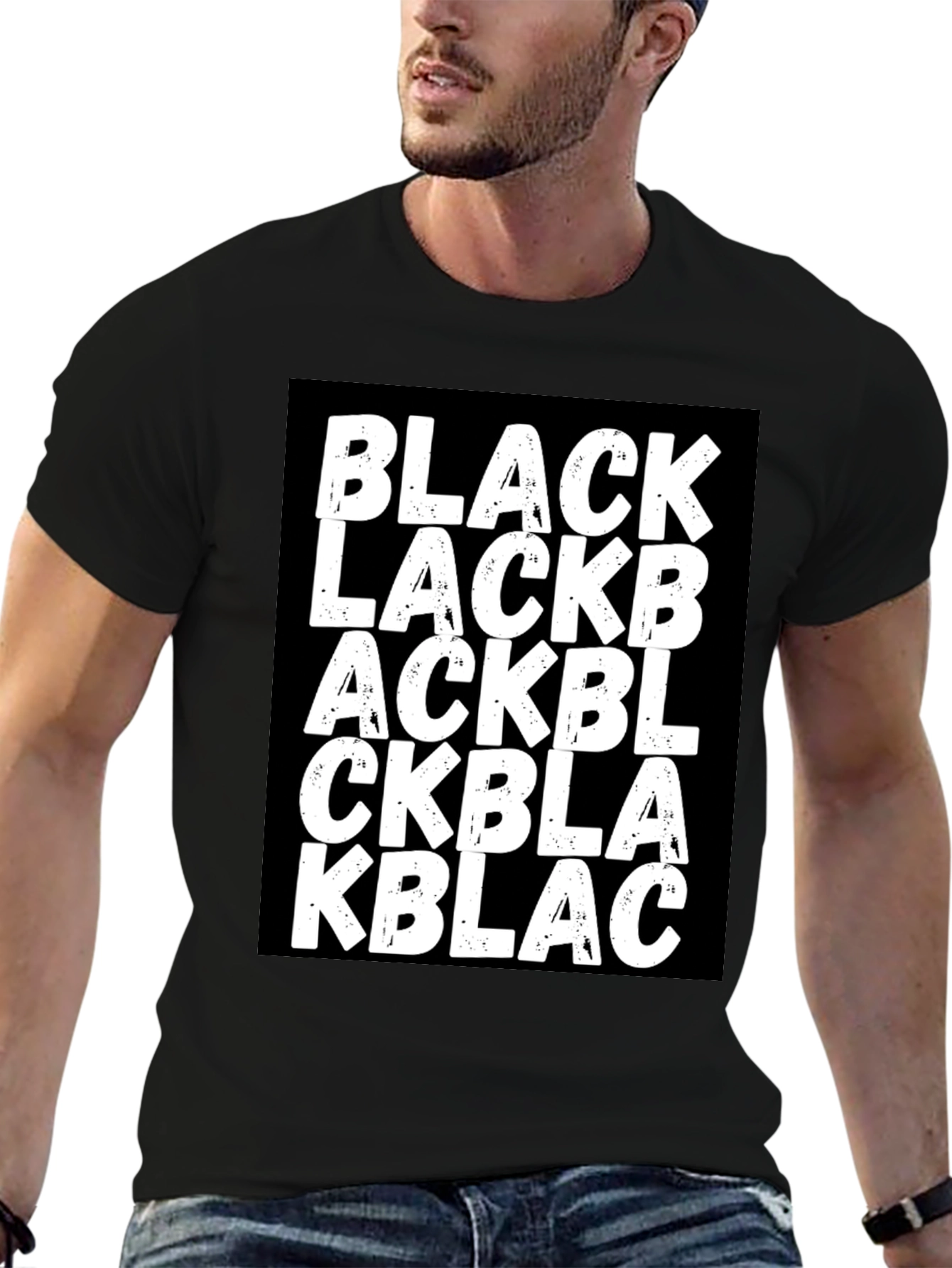 BLACK Wordplay Graphic Tee - Stylish Unisex T-Shirt