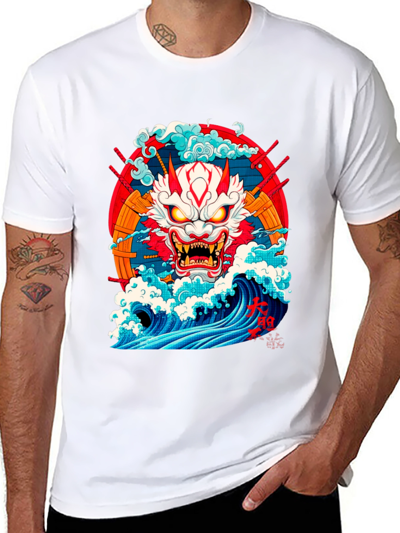 Japanese Demon Oni Wave T-Shirt