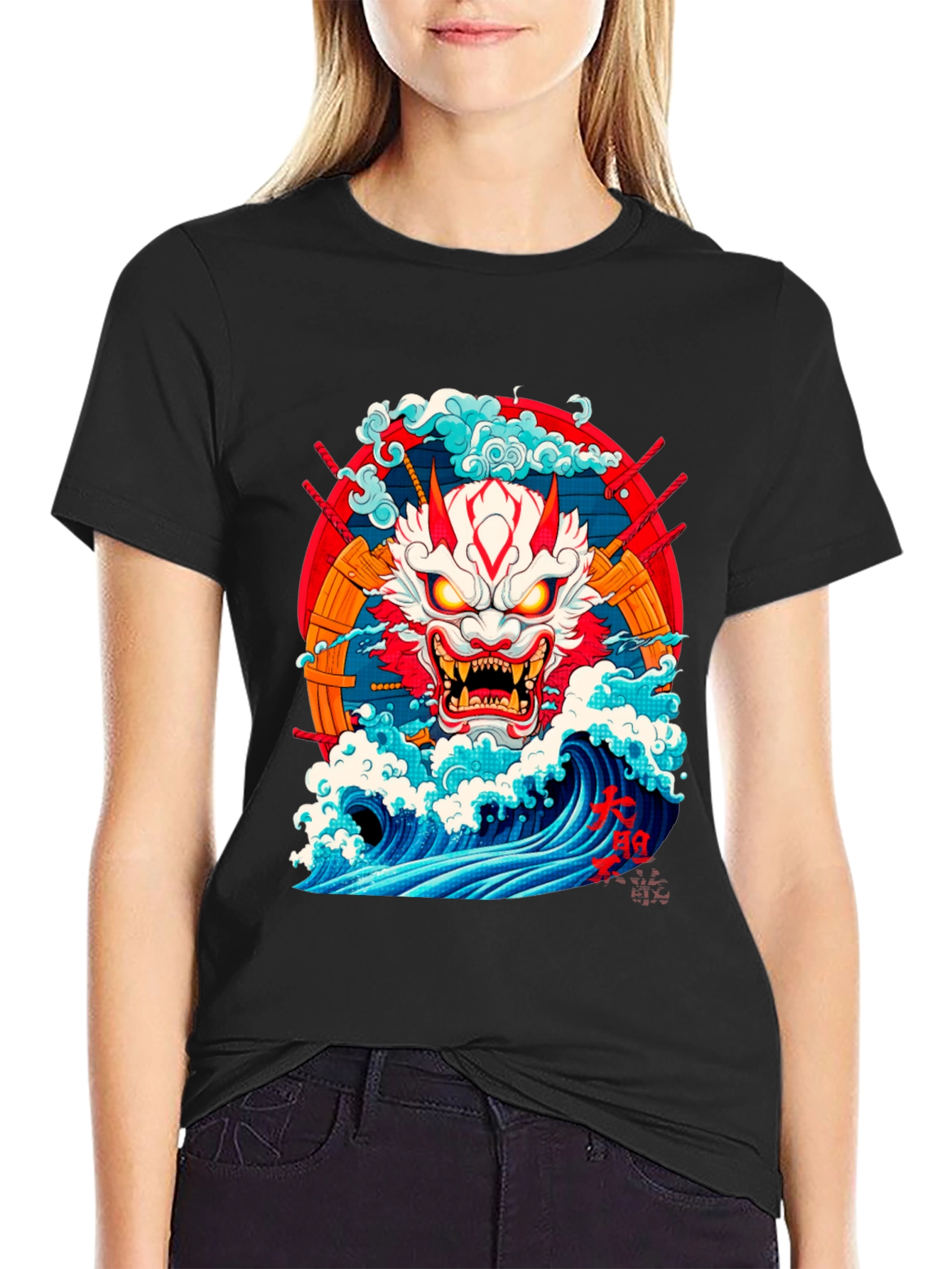 Japanese Demon Oni Wave T-Shirt