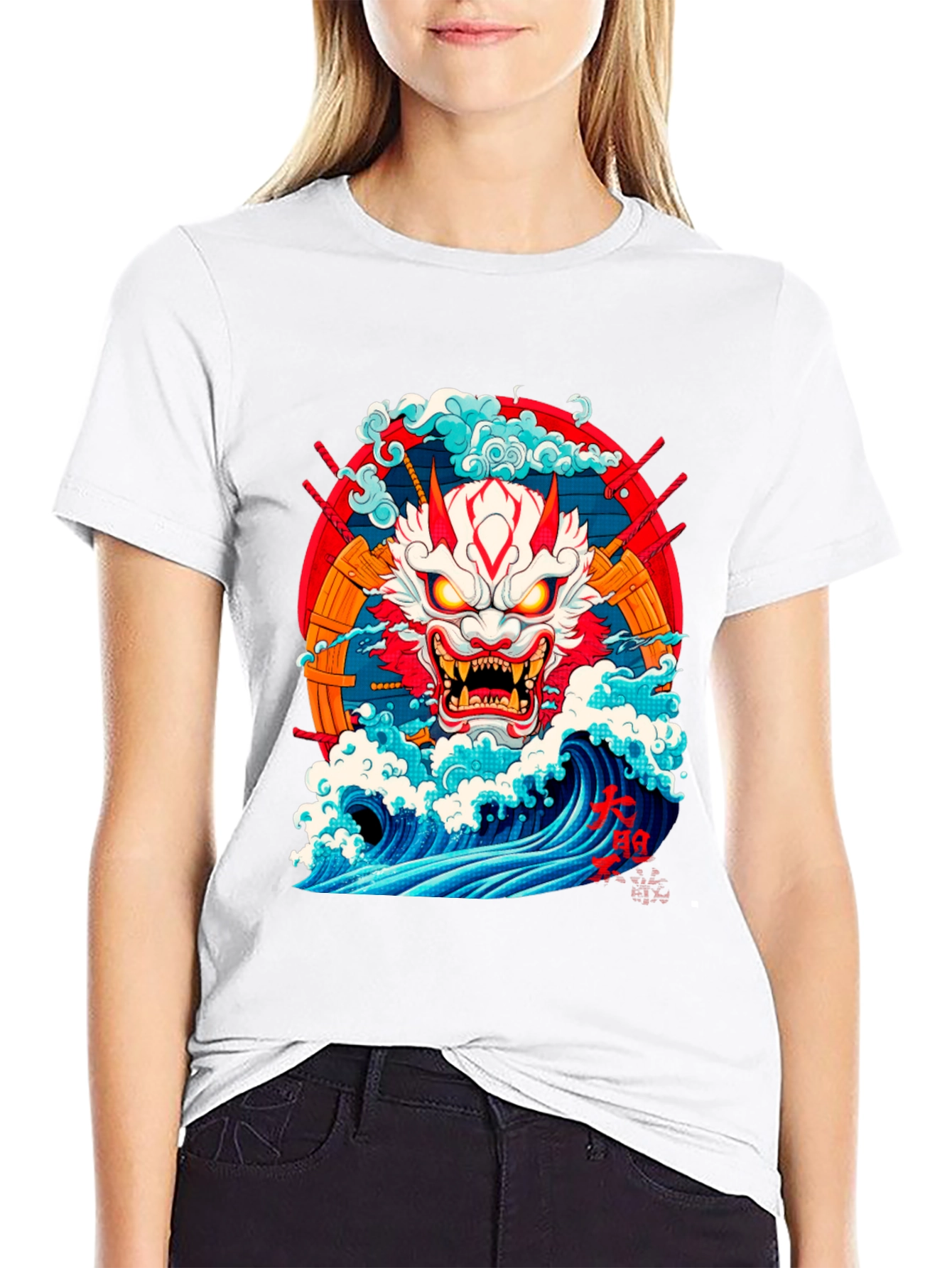 Japanese Demon Oni Wave T-Shirt