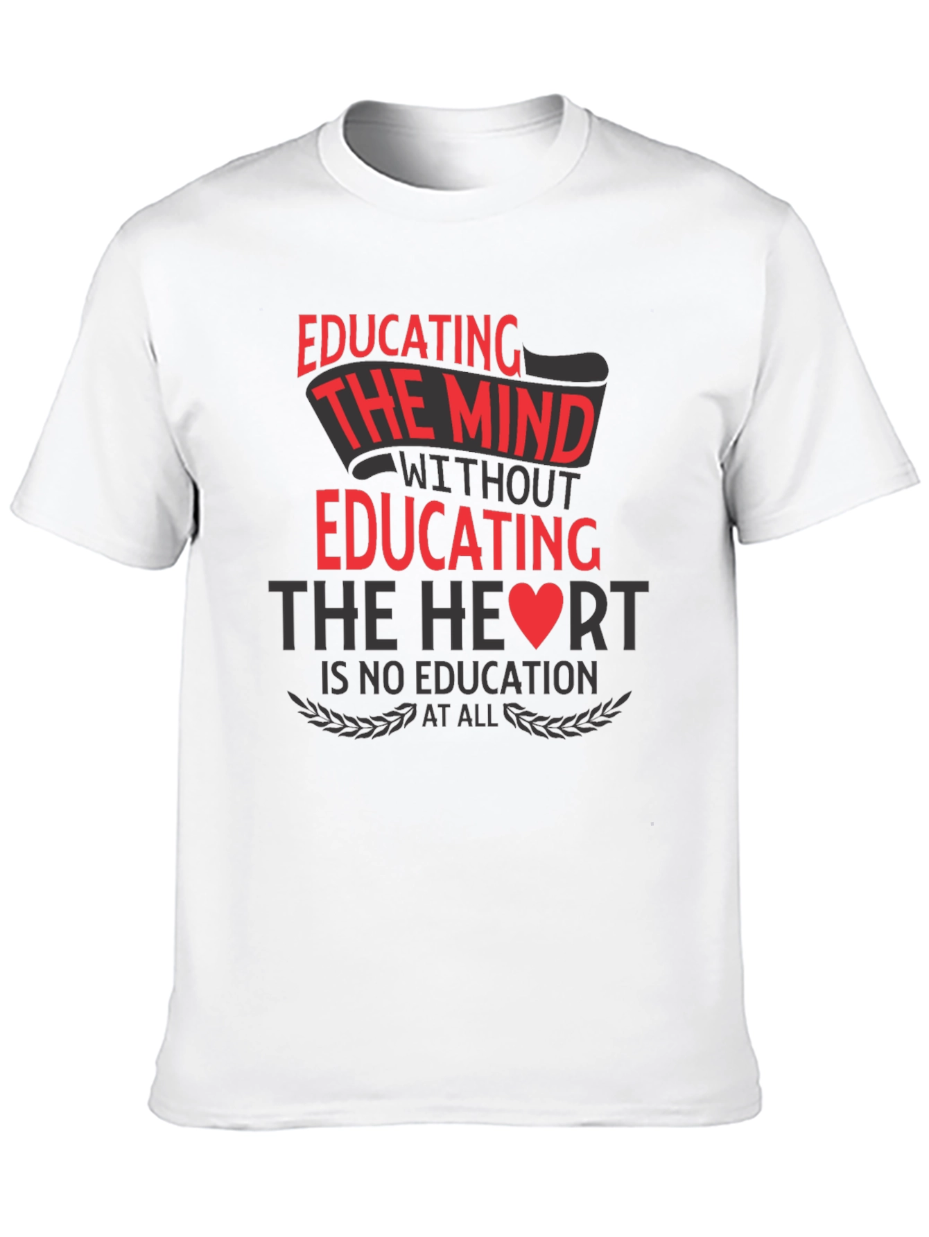 Educating Mind Heart T-Shirt - Black