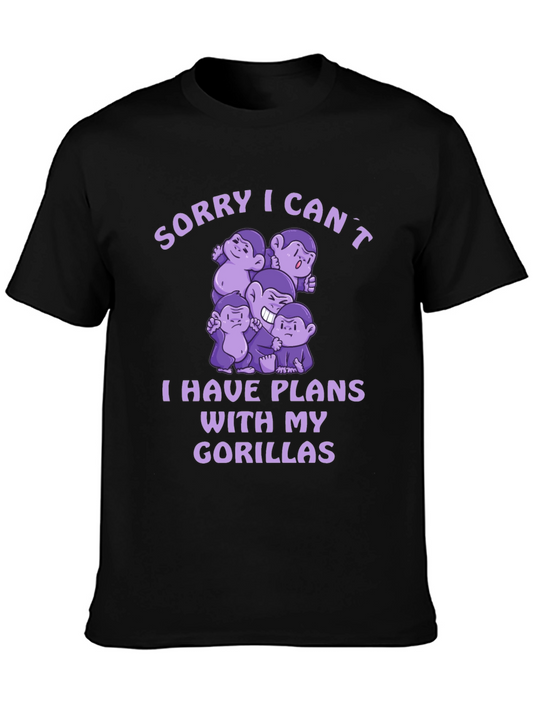 Gorilla Plans T-Shirt: Funny Graphic Tee for Animal Lovers