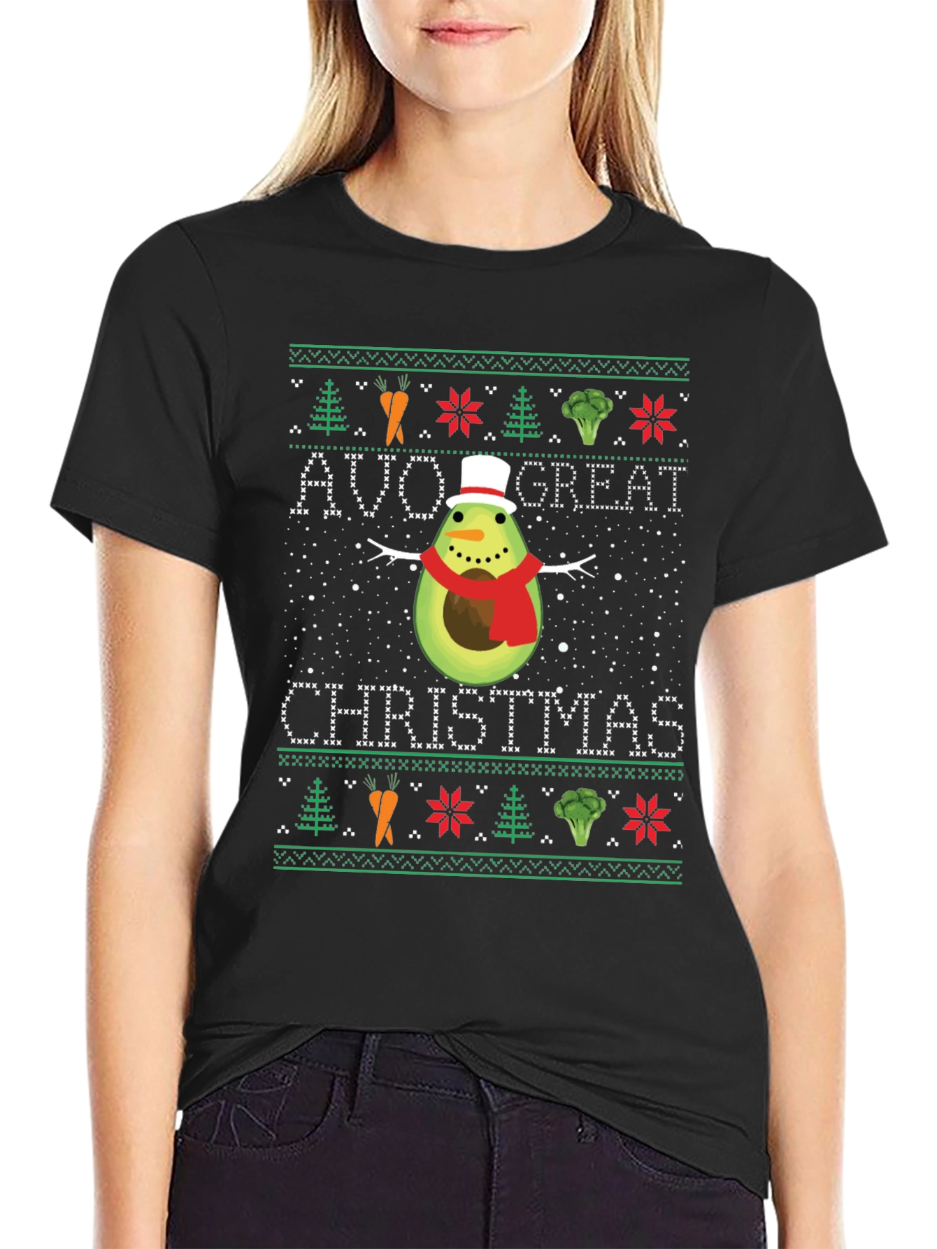 Avo Great Christmas T-Shirt - Funny Holiday Avocado Tee