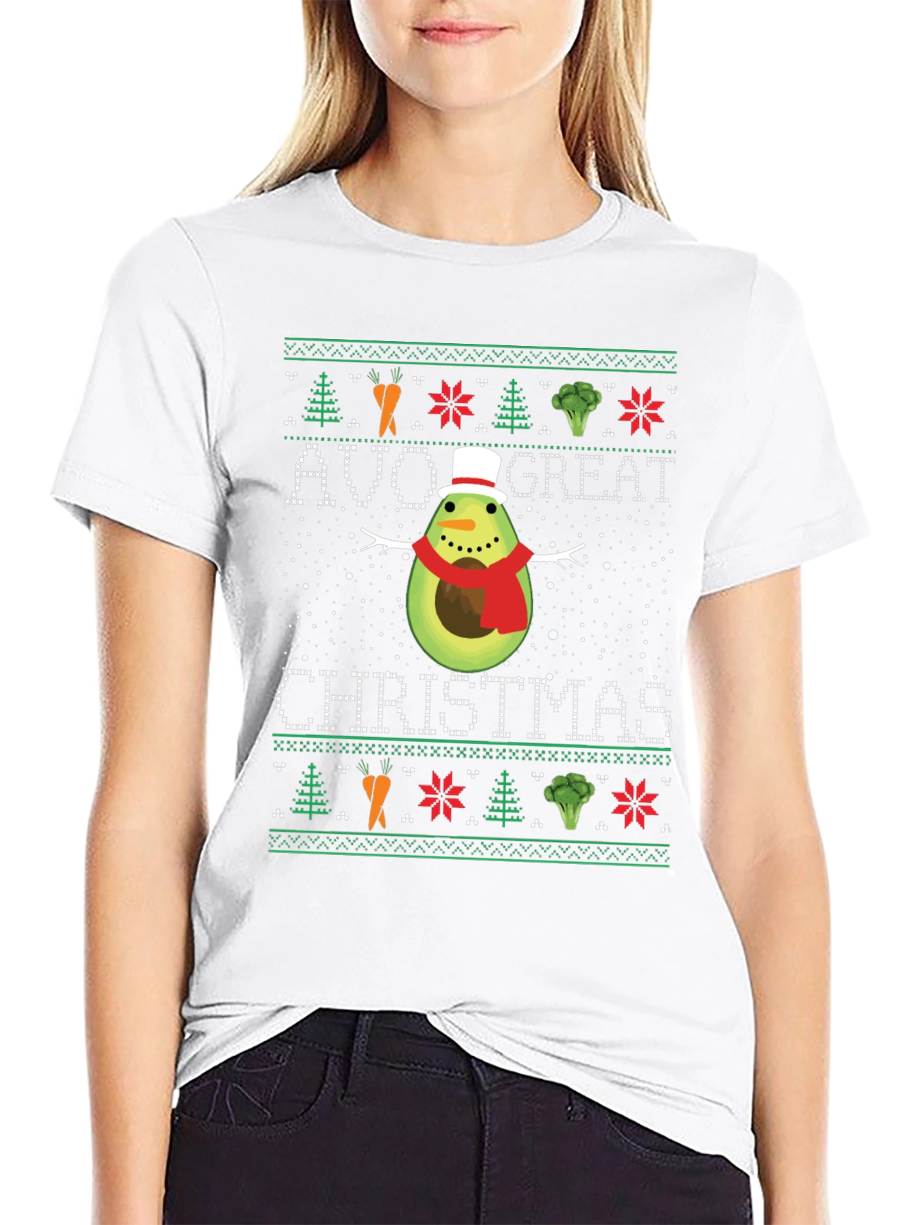 Avo Great Christmas T-Shirt - Funny Holiday Avocado Tee