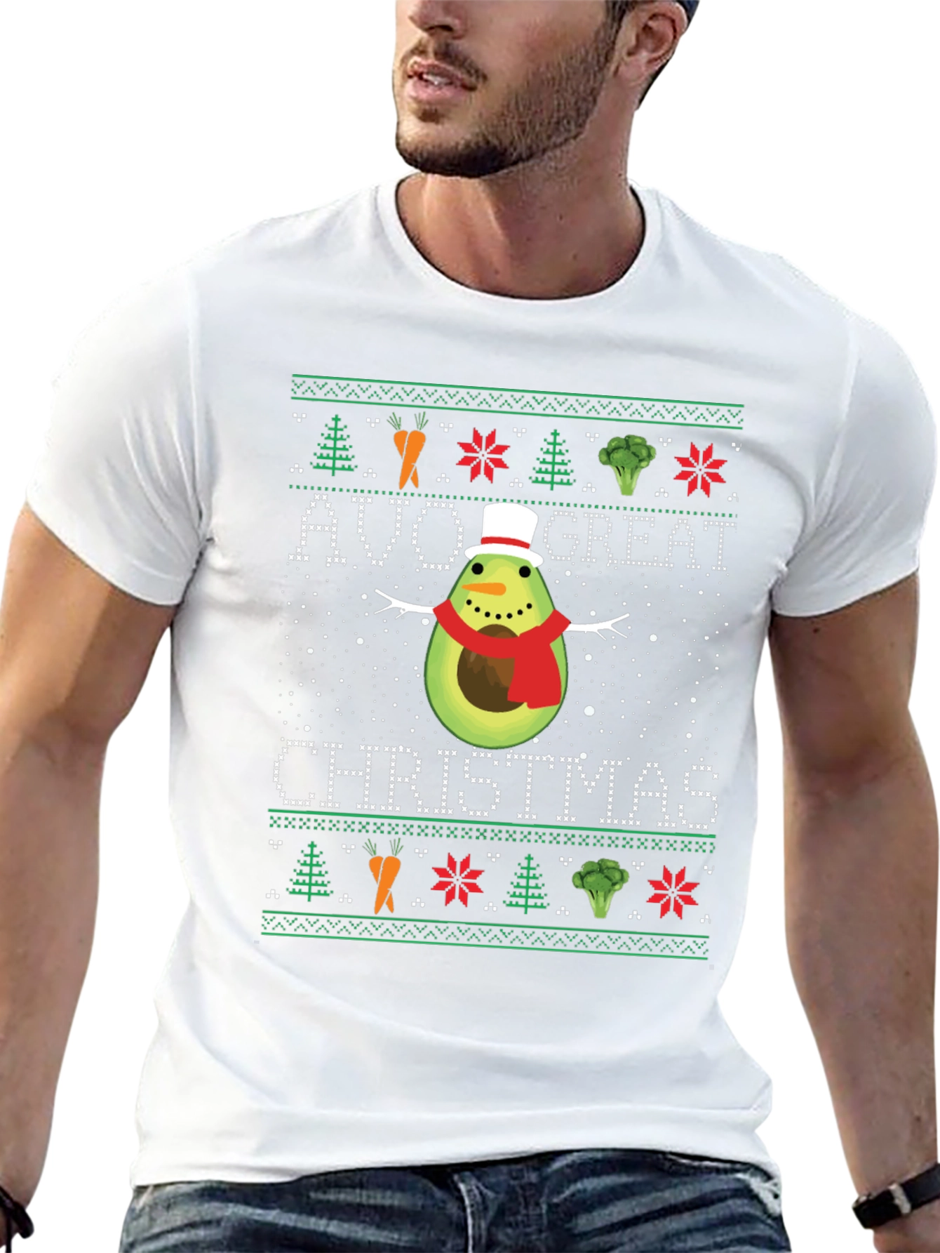 Avo Great Christmas T-Shirt - Funny Holiday Avocado Tee