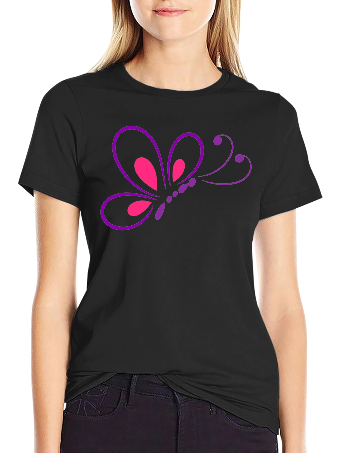 Butterfly Graphic T-Shirt - Casual Mens Tee